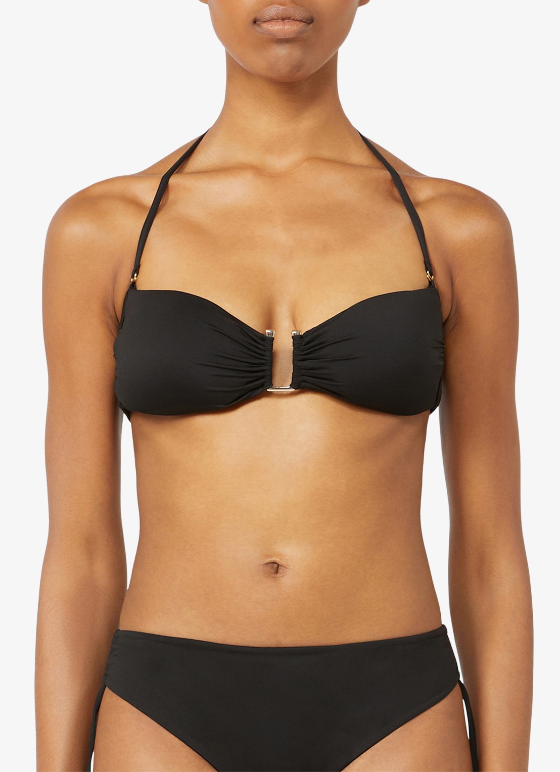 Max Mara Bandeau bikinitop met afneembare bandjes - detail 2 zwart