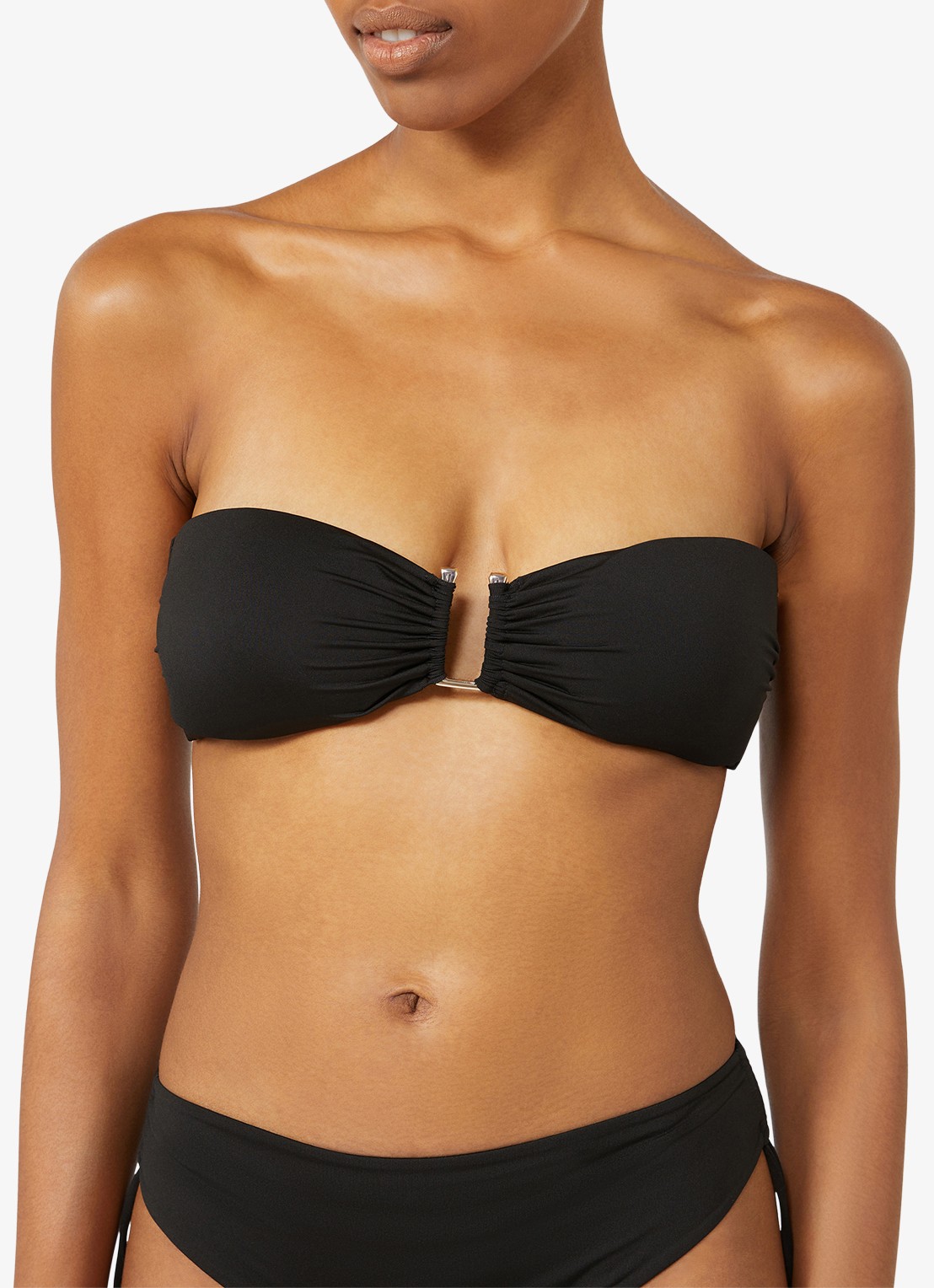 Max Mara Bandeau bikinitop met afneembare bandjes - detail 5 zwart