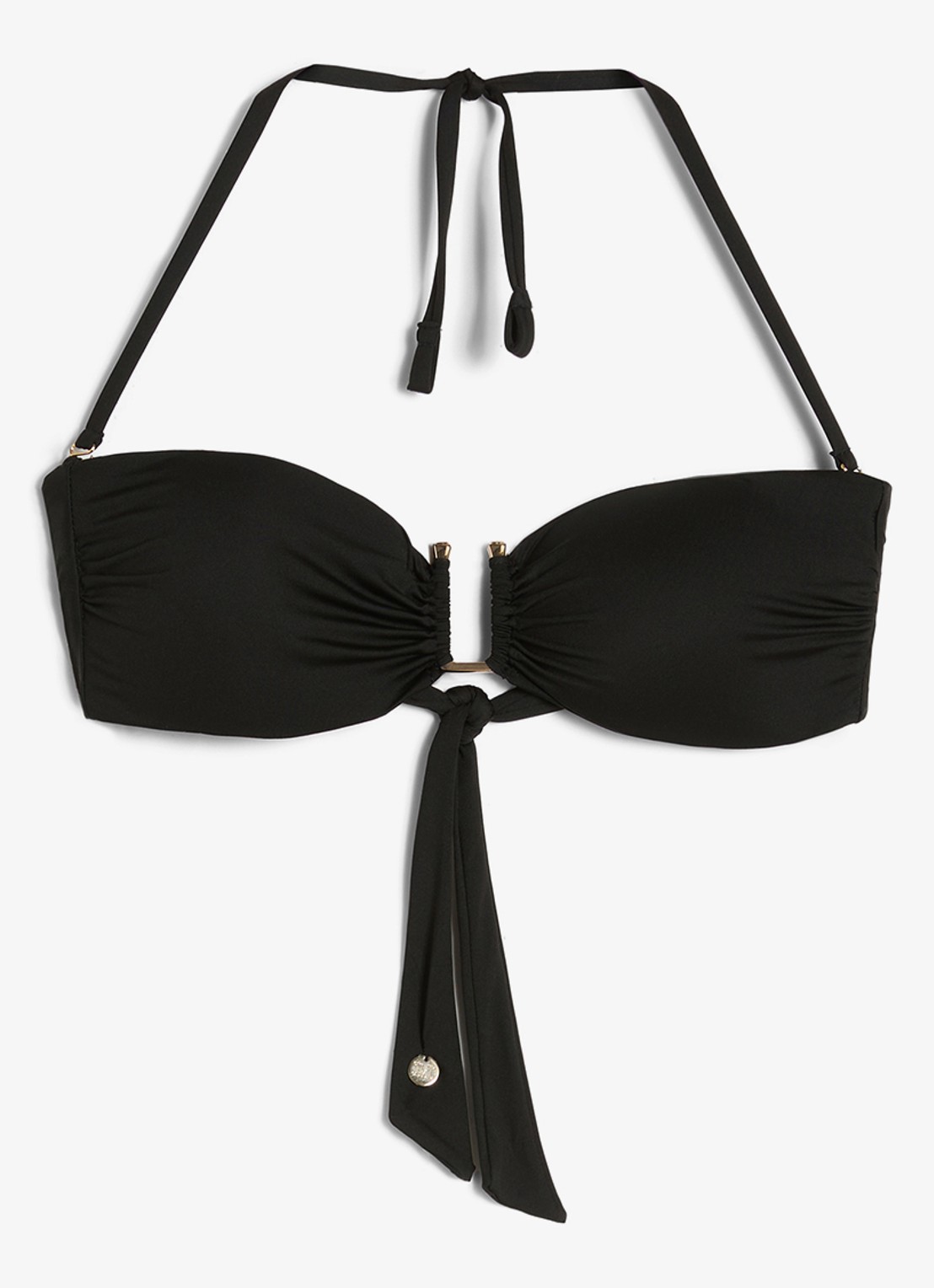 Max Mara Bandeau bikinitop met afneembare bandjes - voorkant 7 zwart