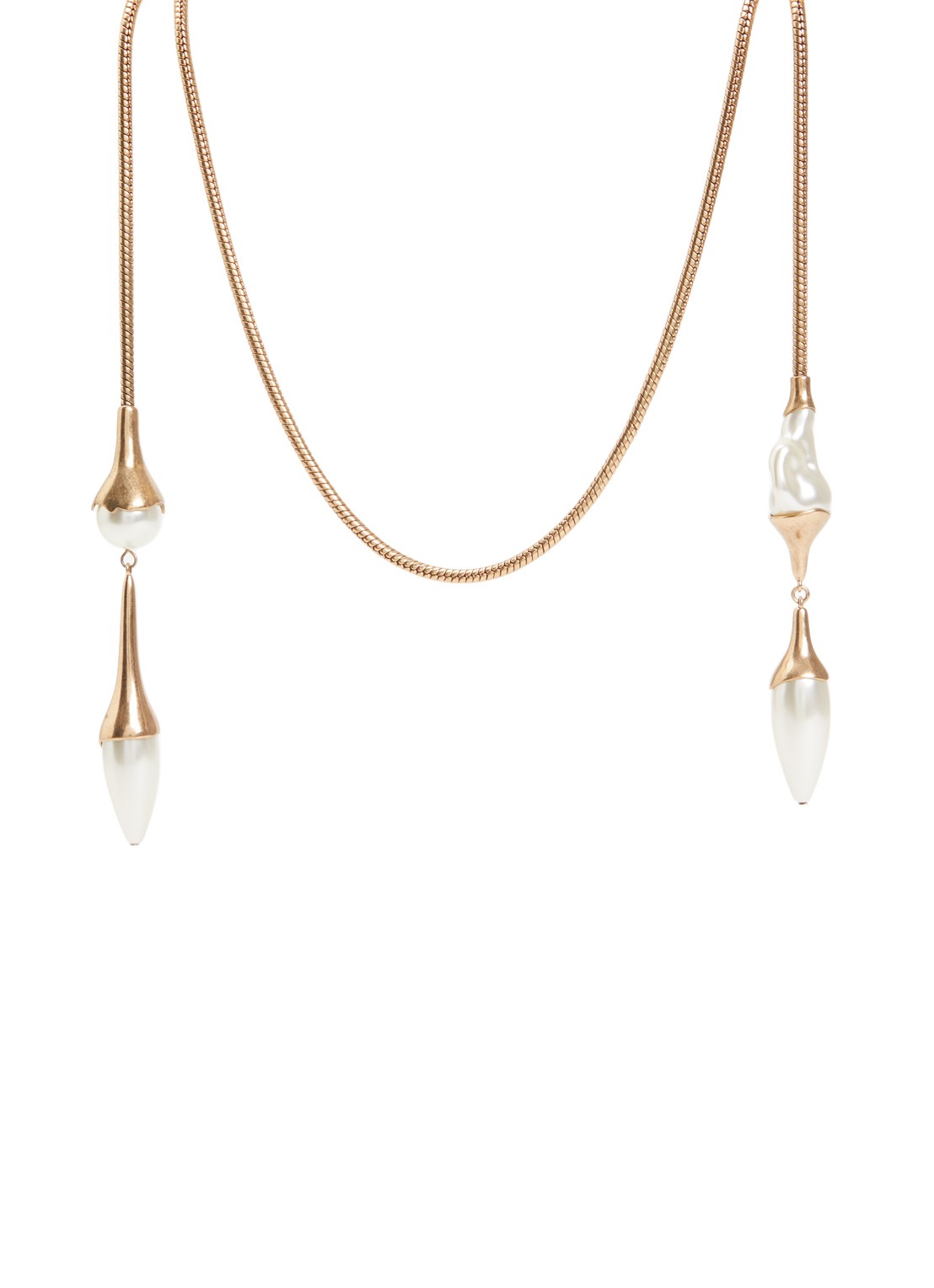 Max Mara Bevanda ketting met hanger - voorkant goud