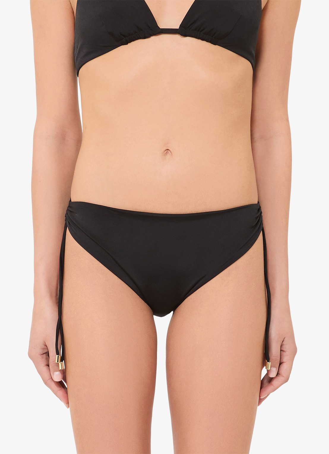 Max Mara Bikinislip met plooidetail - detail 2 zwart