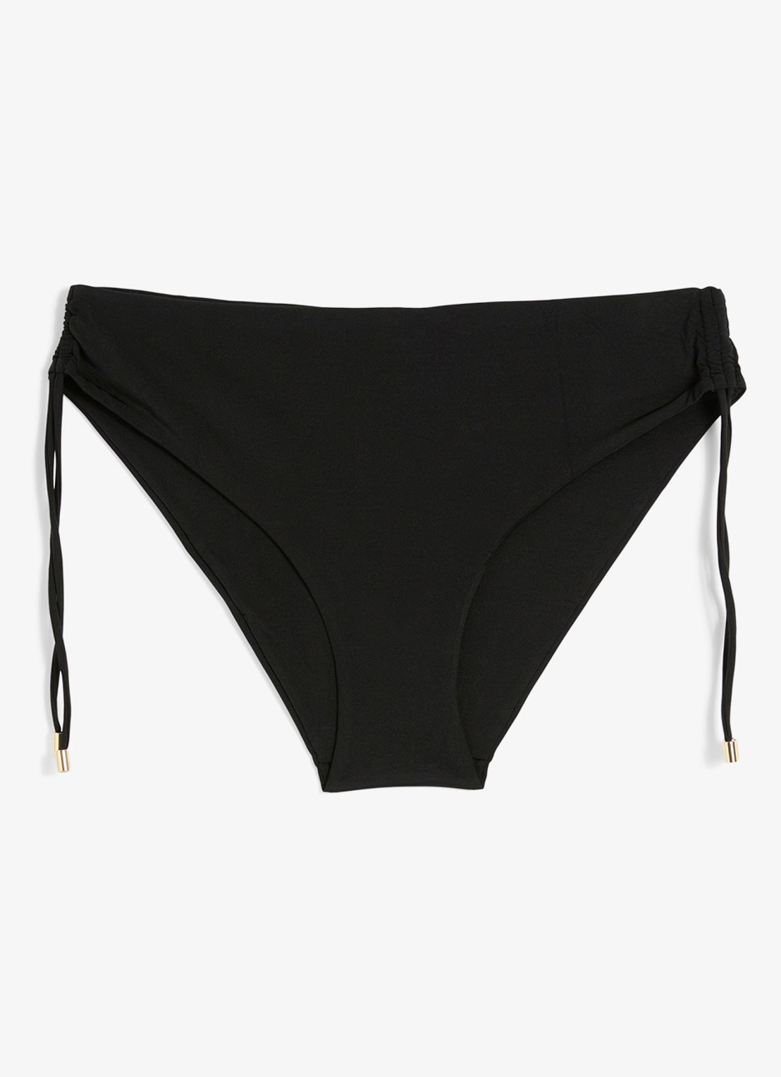 Max Mara Bikinislip met plooidetail - voorkant 5 zwart