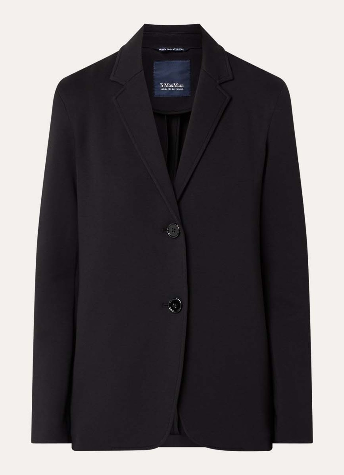 Max Mara Blazer met kraag - voorkant zwart