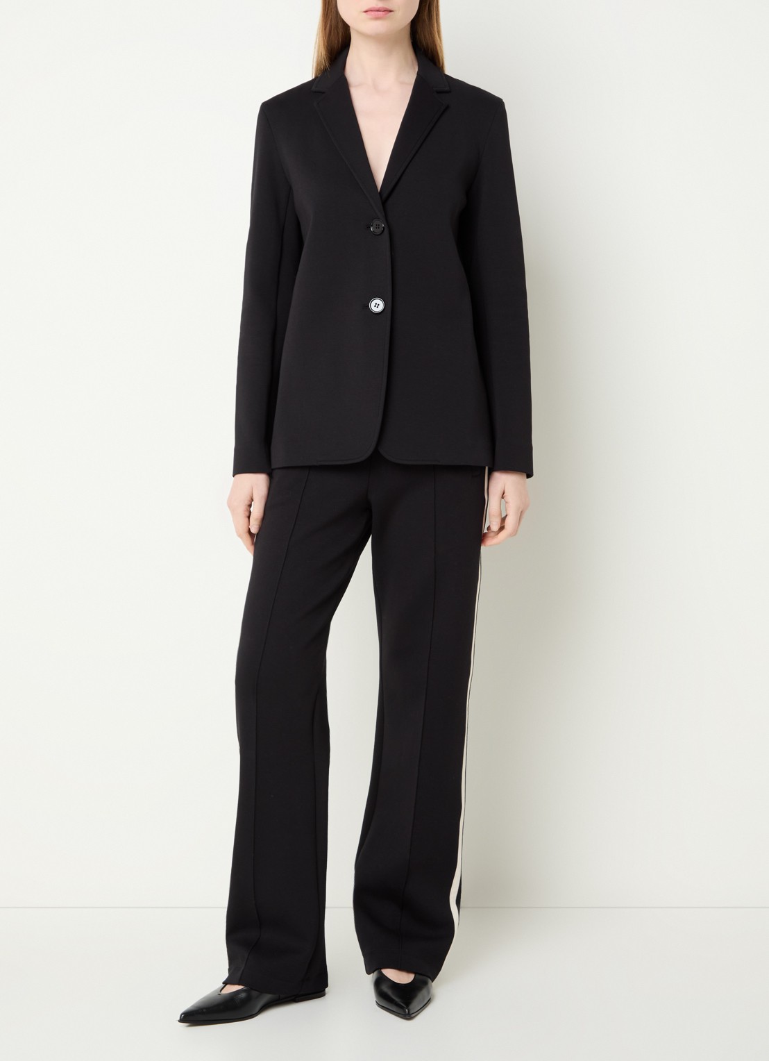 Max Mara Blazer met kraag - voorkant 2 zwart