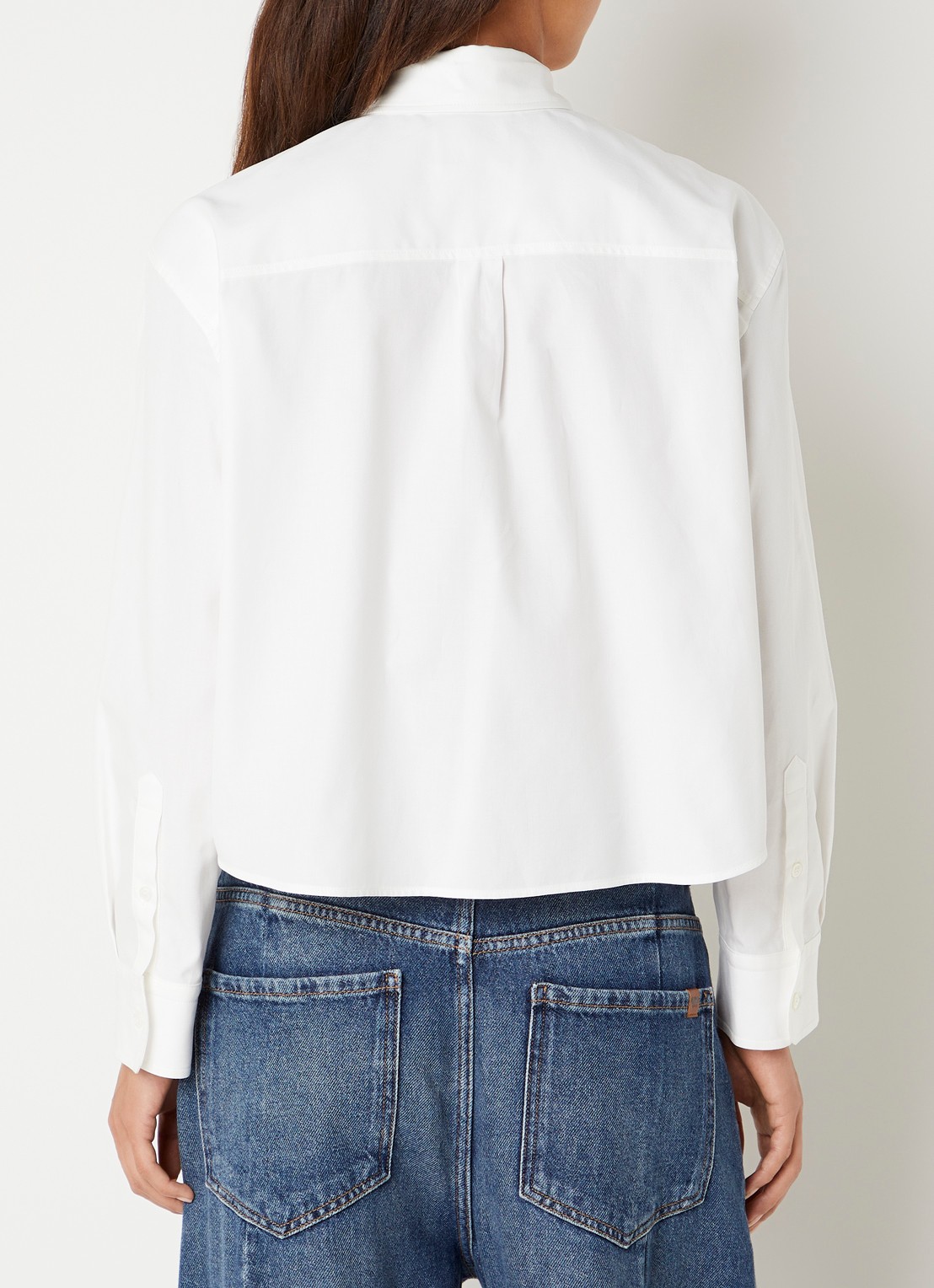 Max Mara Blouse met borstzak - achterkant 4 wit