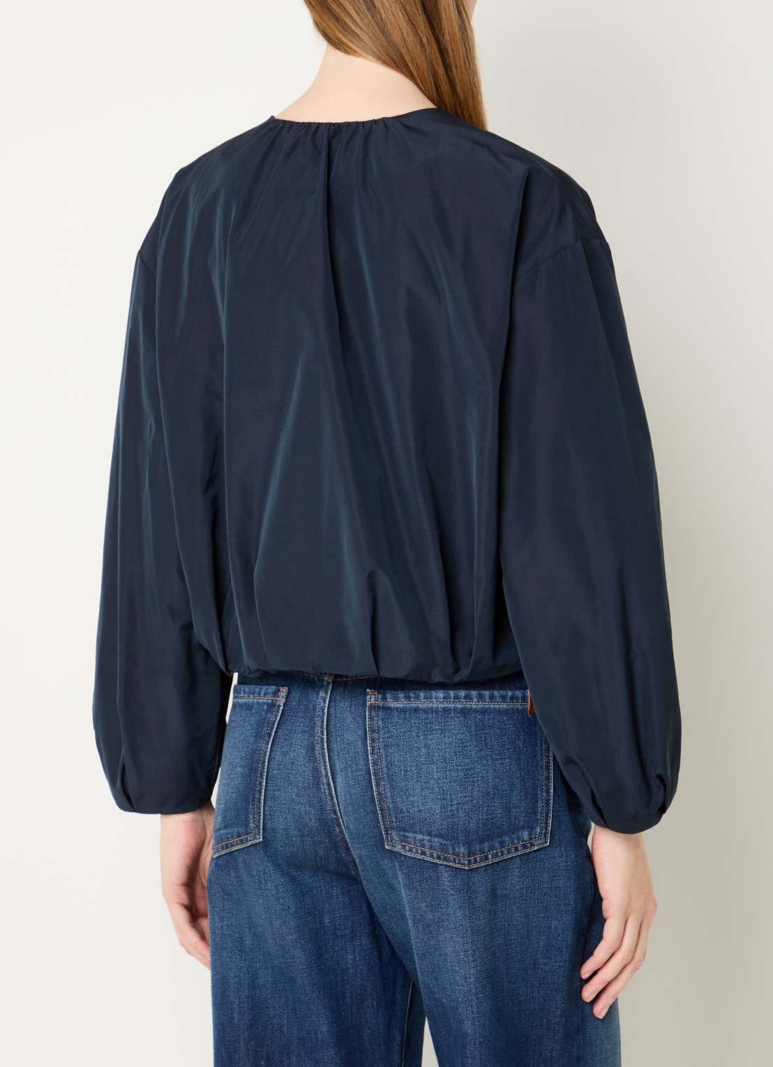 Max Mara Butterfly jack met steekzakken - achterkant donkerblauw
