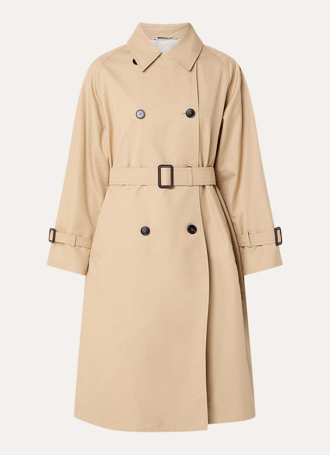 Max Mara Canasta double-breasted trenchcoat met steekzakken - voorkant 2 beige