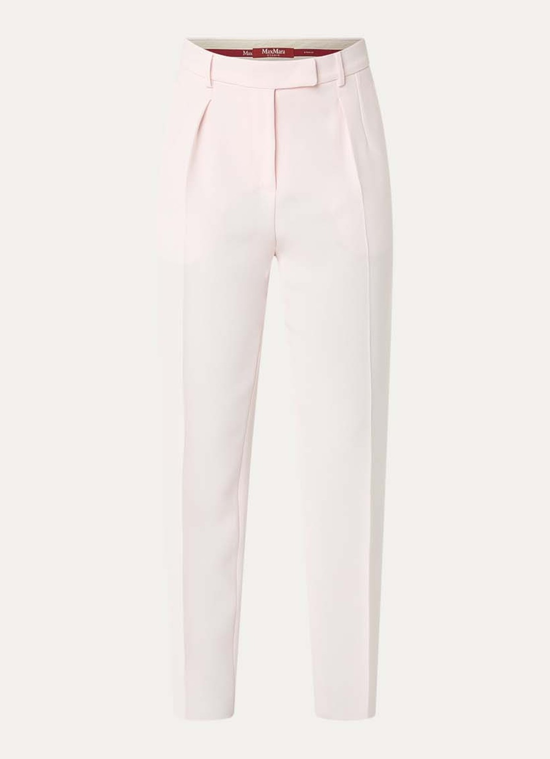 Max Mara Canditi high waist slim fit pantalon met steekzakken - voorkant 3 lichtroze