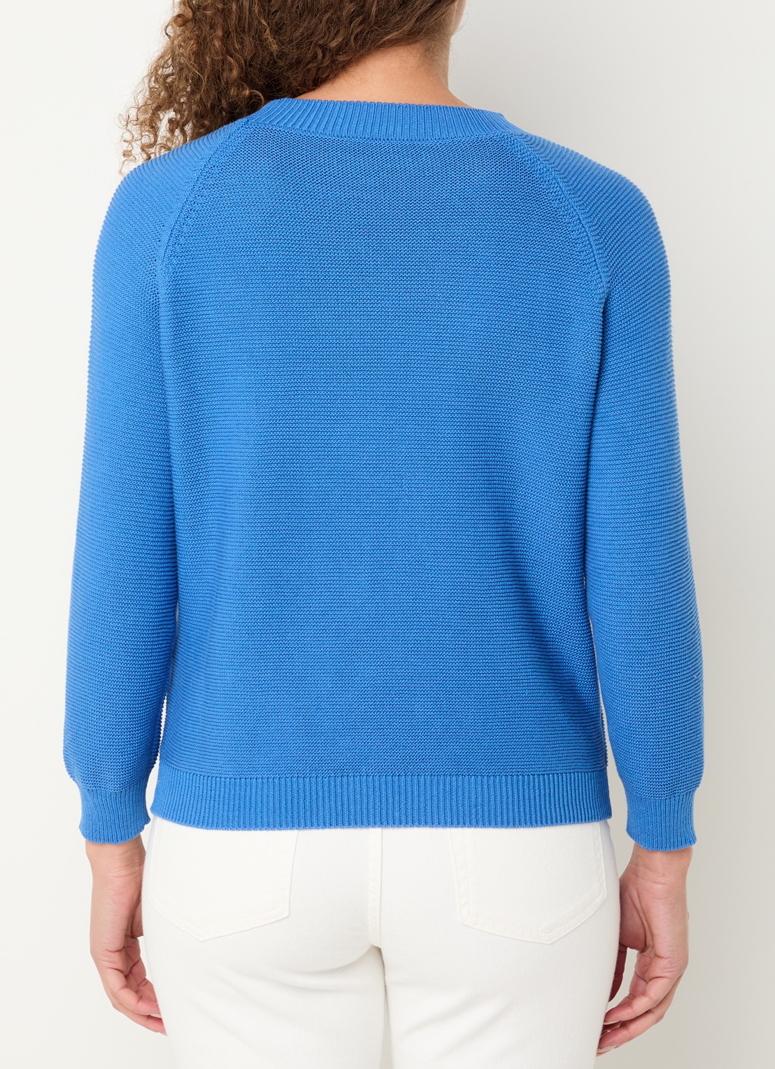 Max Mara Daere fijngebreide trui met ronde hals - achterkant 2 blauw