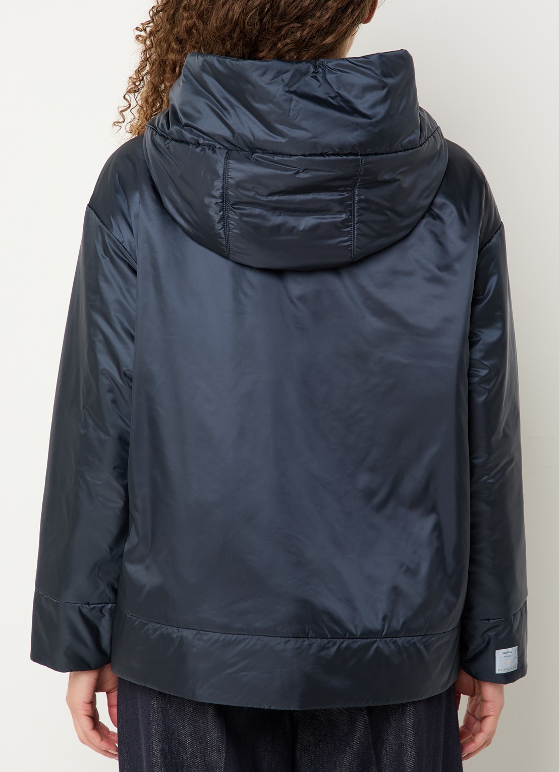 Max Mara Daria gewatteerd jack met steekzakken - achterkant 2 donkerblauw