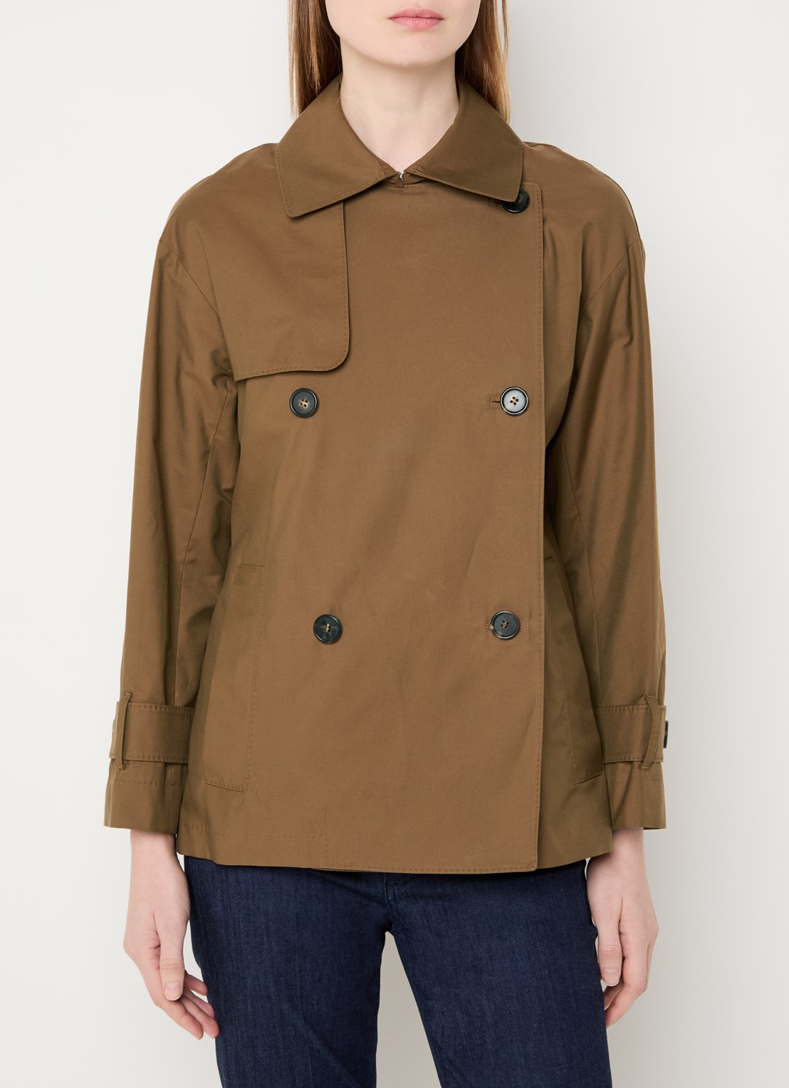 Max Mara Double-breasted trenchcoat met steekzakken - detail 2 bruin