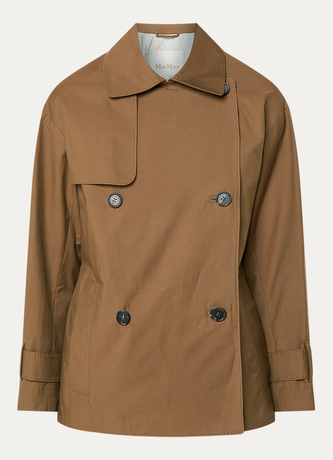 Max Mara Double-breasted trenchcoat met steekzakken - voorkant 3 bruin