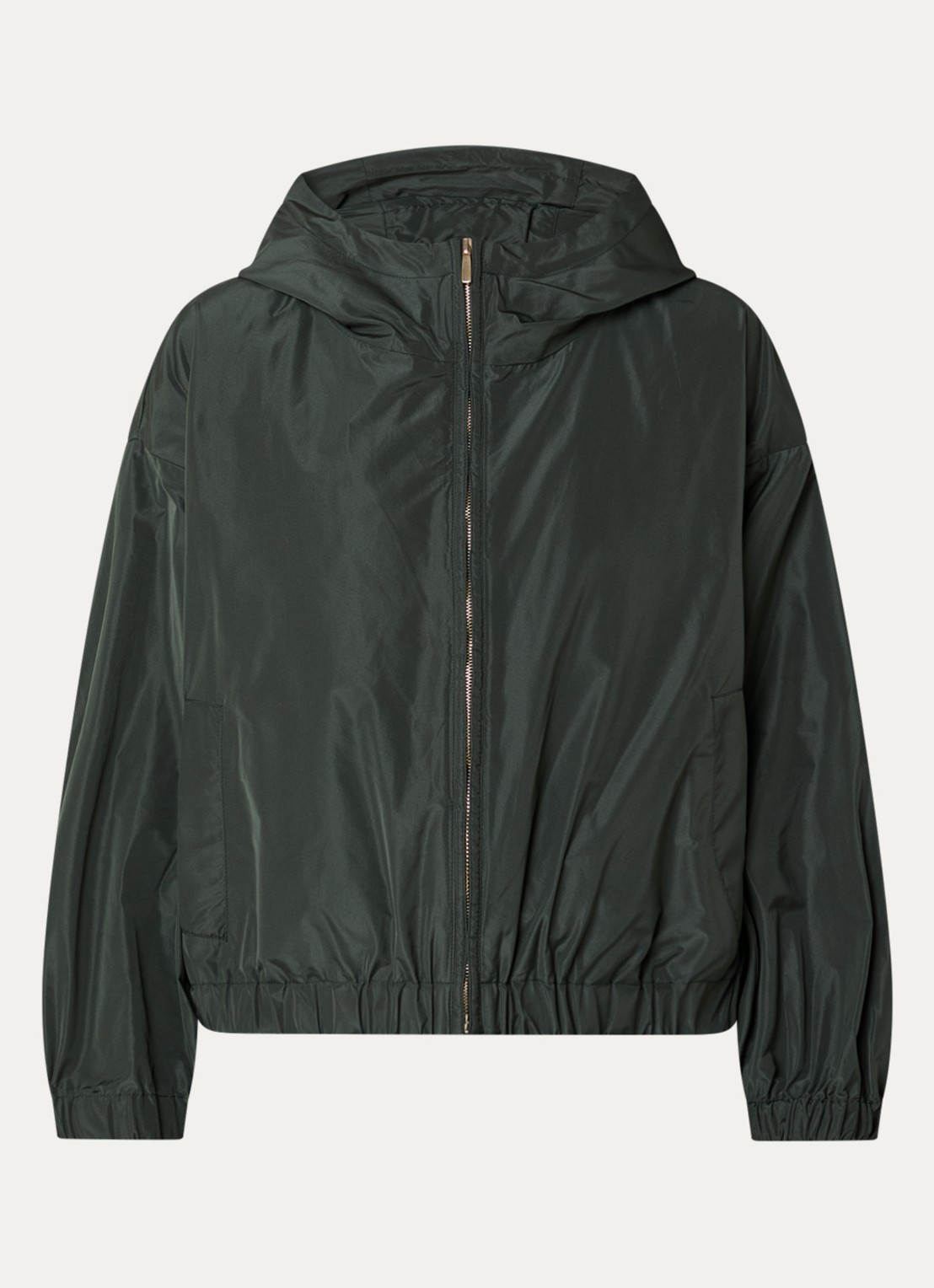 Max Mara Eliseo jack met capuchon en waterafstotende coating - voorkant groen