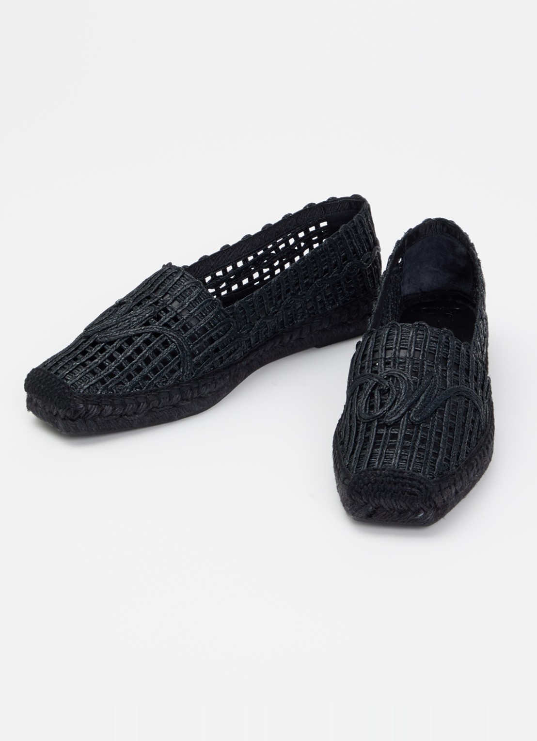 Max Mara Espadrille met opengewerkt dessin - detail 2 zwart