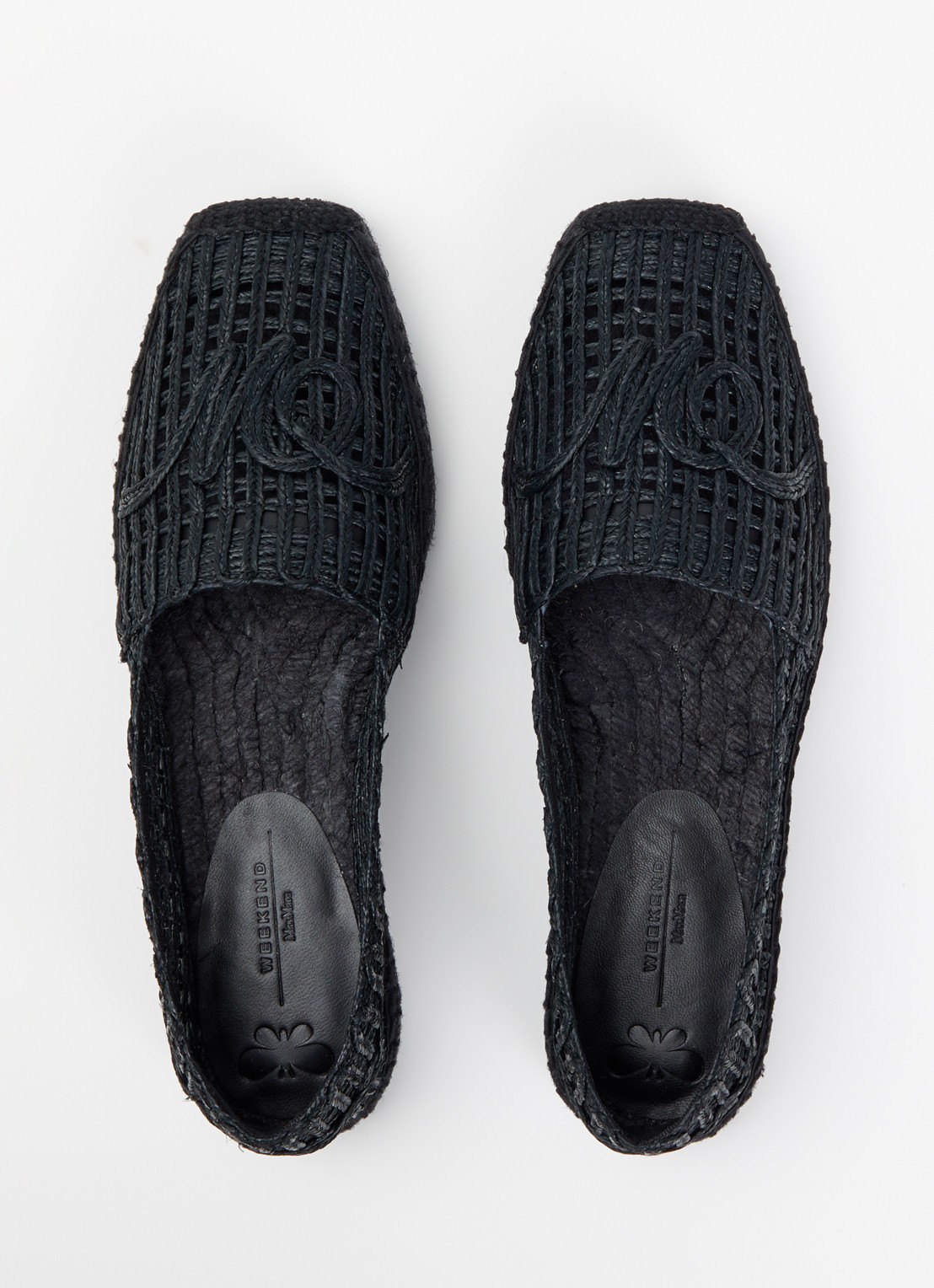 Max Mara Espadrille met opengewerkt dessin - detail 3 zwart