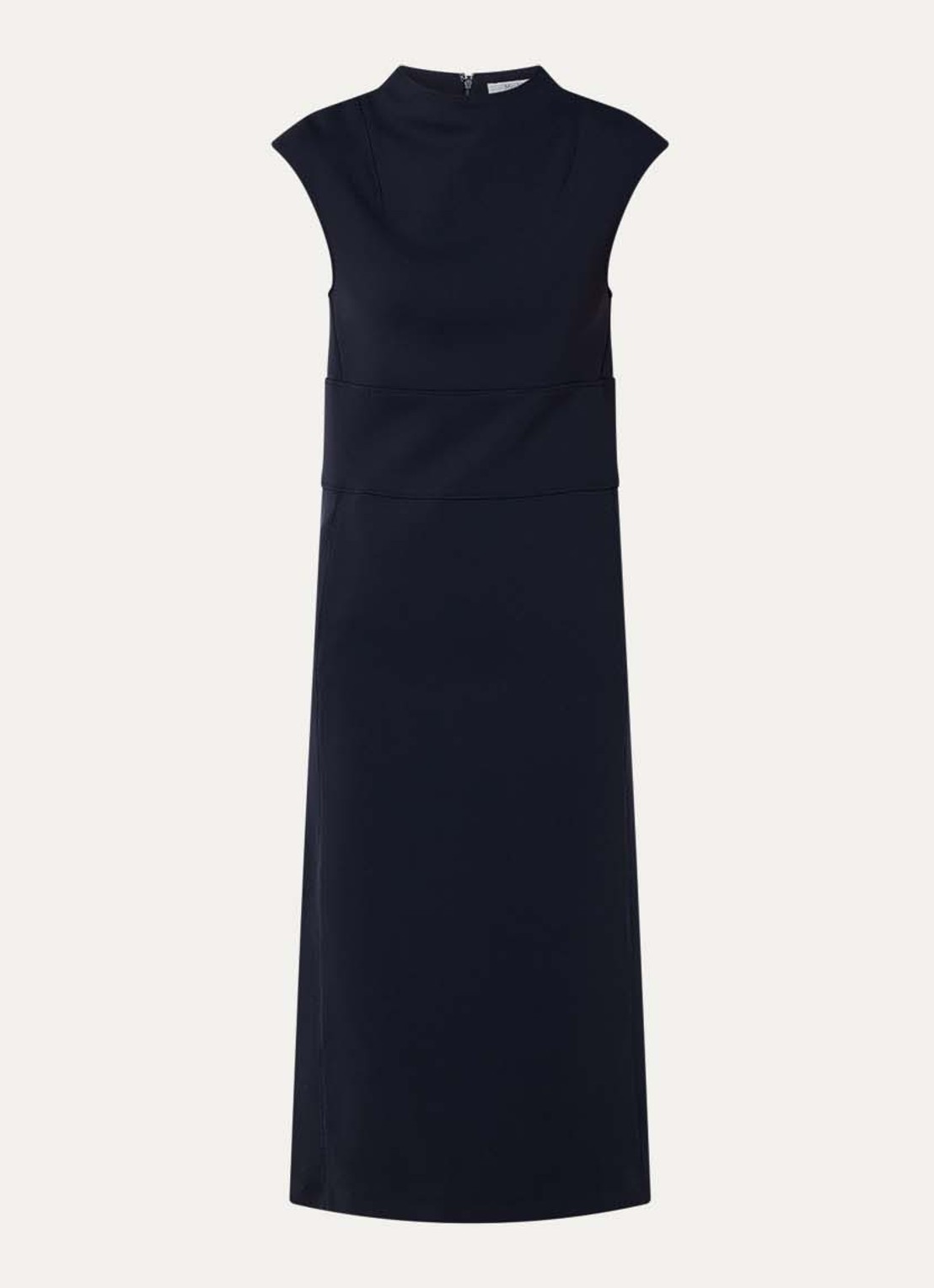 Max Mara Fatto midi jurk met steekzakken - voorkant 3 donkerblauw