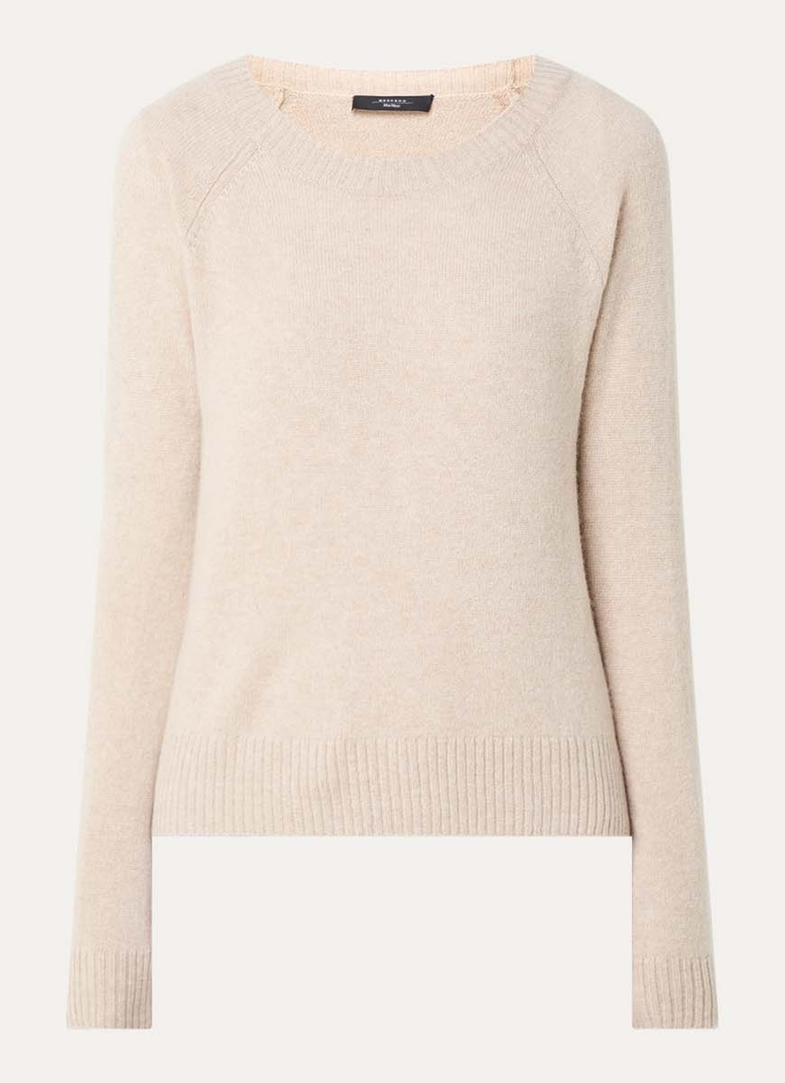Max Mara Fijngebreide pullover van kasjmier - voorkant 3 beige