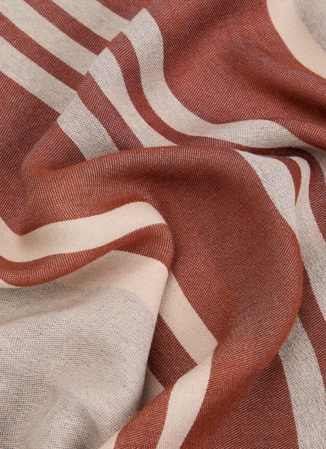 Max Mara Gallo sjaal met streepprint 184 x 82 cm - detail 2 rood