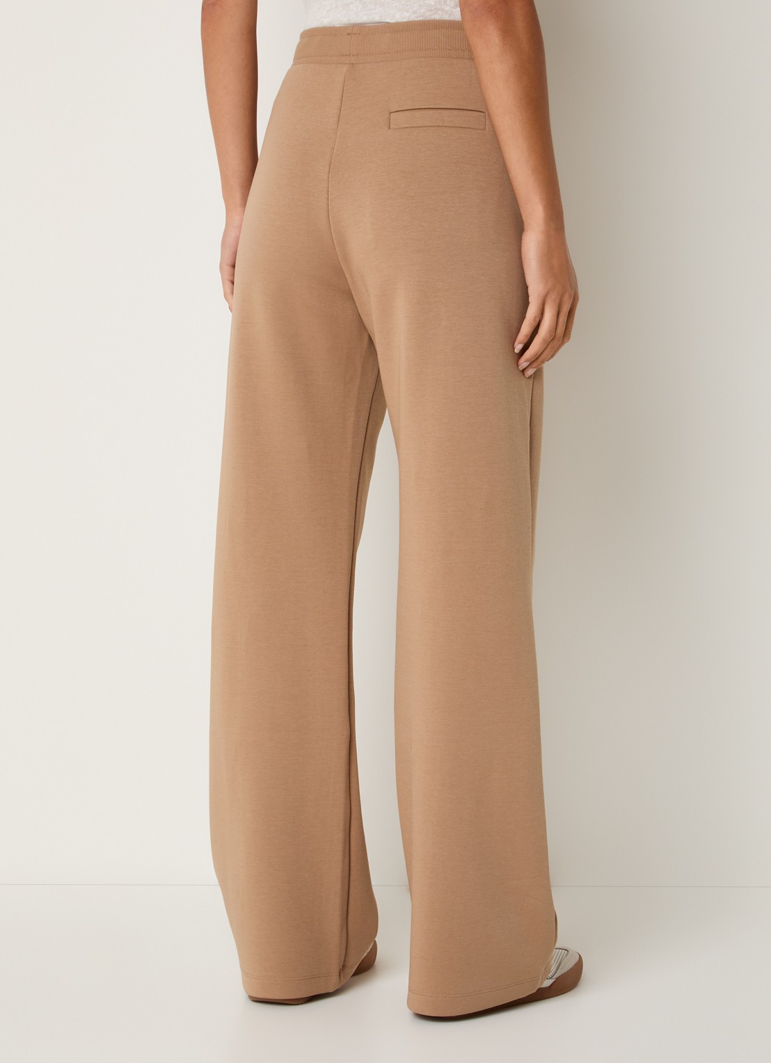 Max Mara High waist loose fit joggingbroek met steekzakken - achterkant camel