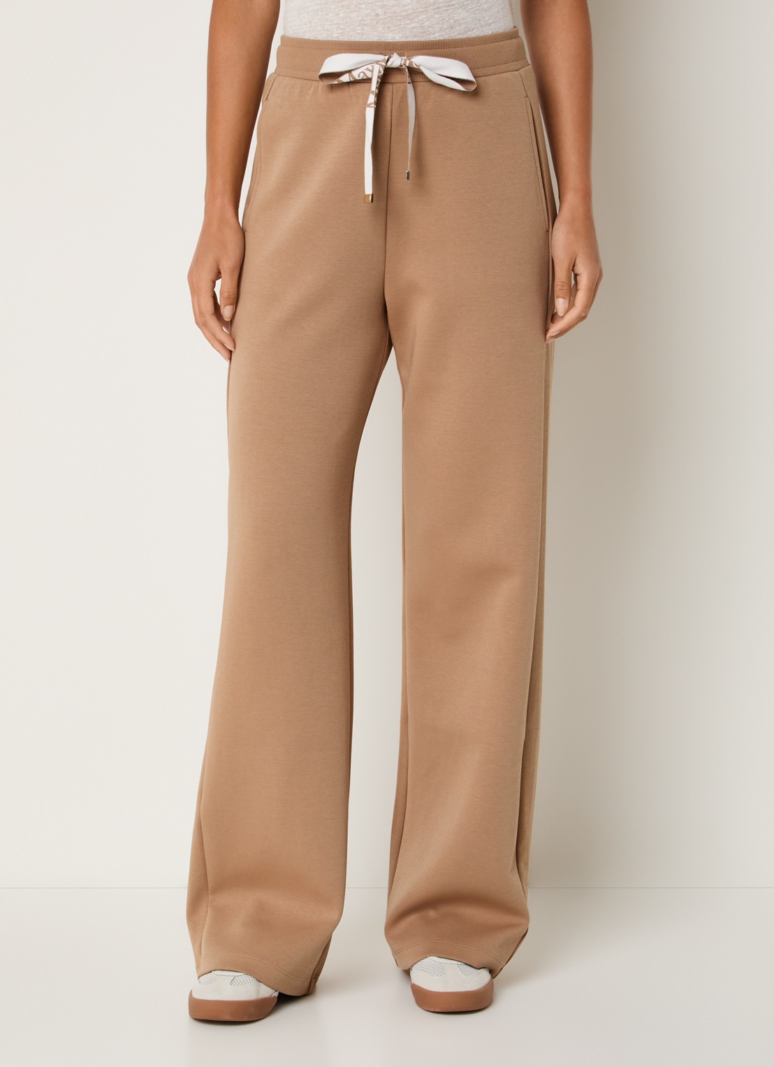 Max Mara High waist loose fit joggingbroek met steekzakken - detail 4 camel