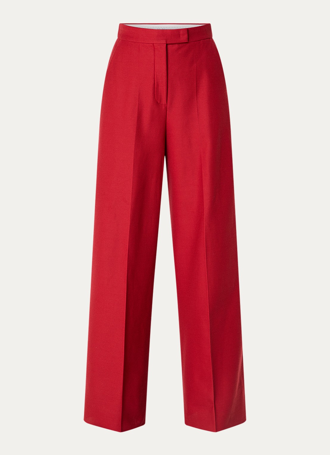 Max Mara High waist loose fit pantalon met steekzakken - voorkant 3 rood