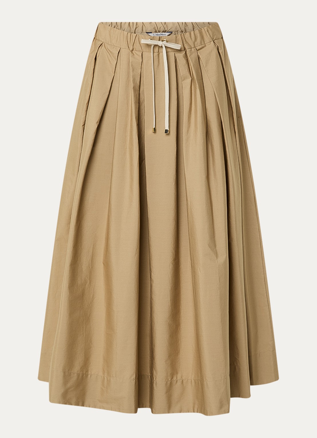 Max Mara High waist midi rok met trekkoord - voorkant 2 bruin