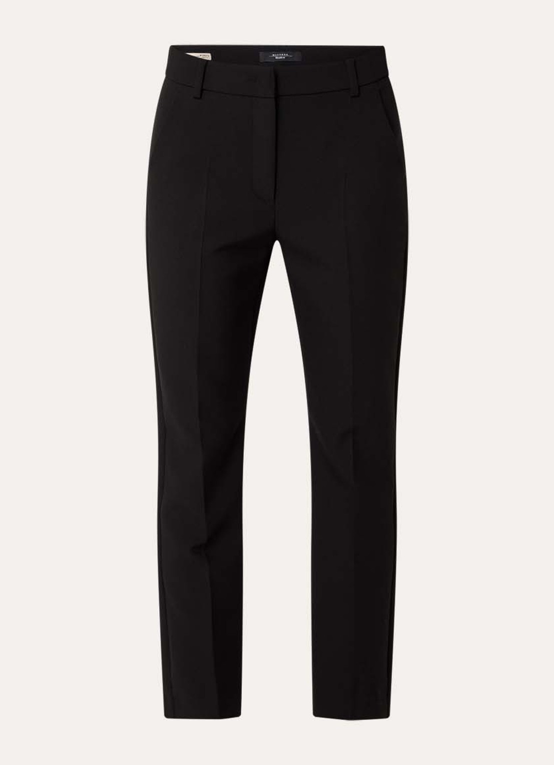 Max Mara High waist slim fit pantalon met steekzakken - voorkant 2 zwart
