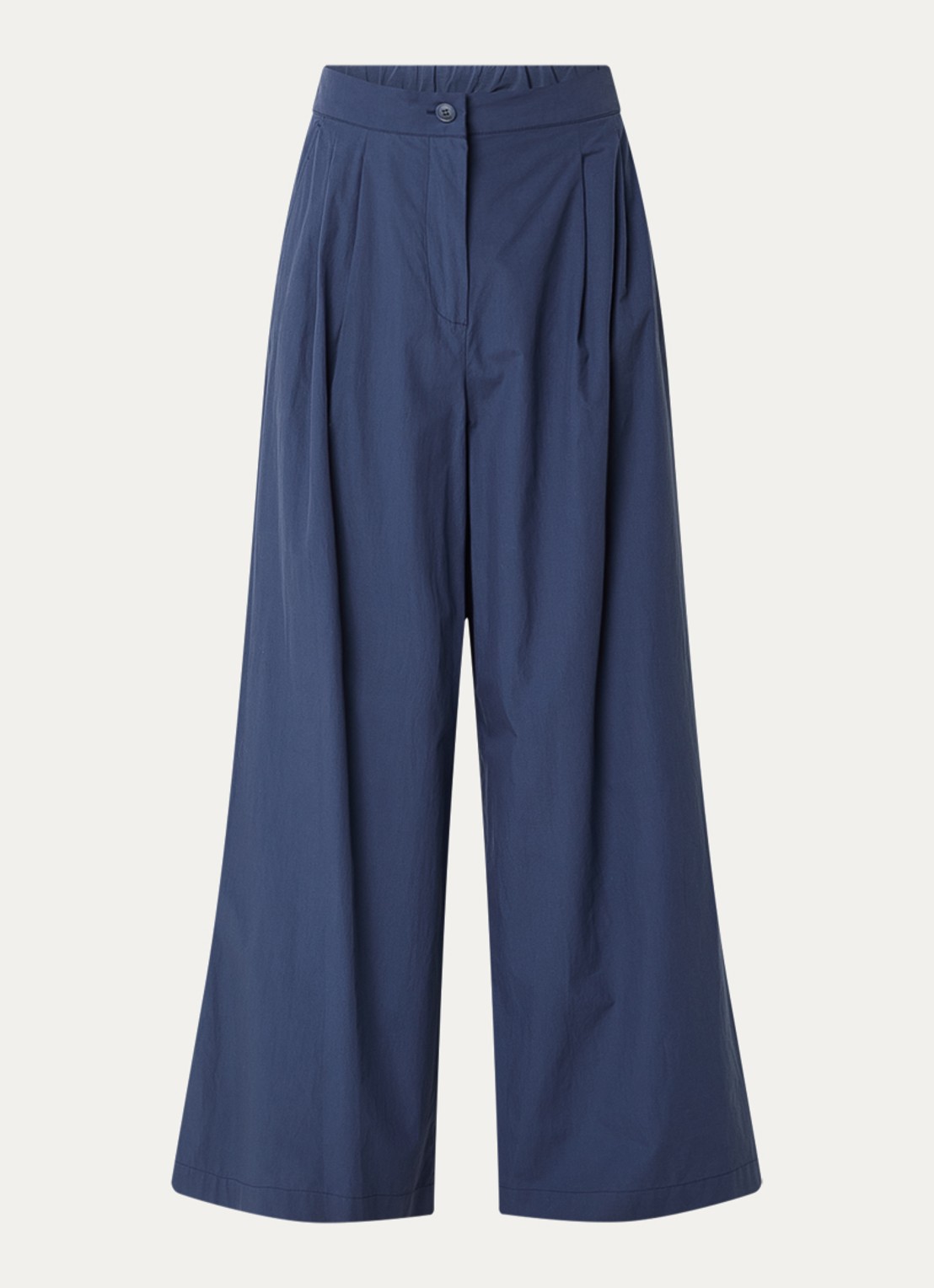 Max Mara High waist wide fit broek met steekzakken - voorkant blauw