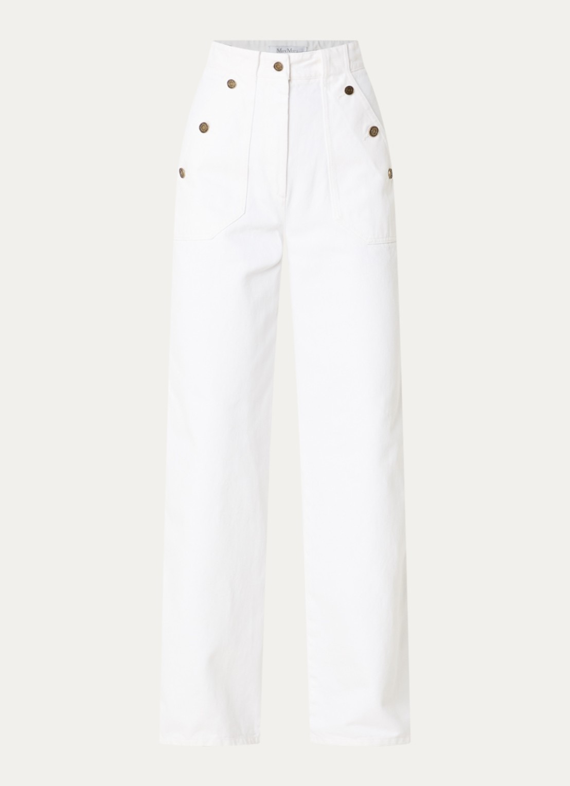 Max Mara High waist wide fit jeans met gekleurde wassing - voorkant 3 wit