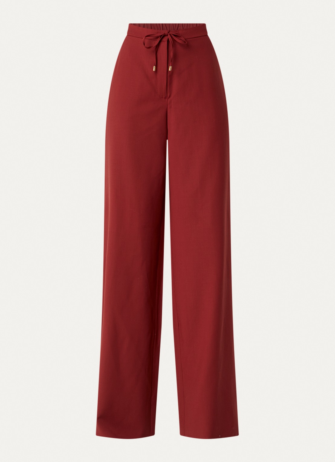 Max Mara High waist wide fit pantalon met steekzakken - voorkant steenrood
