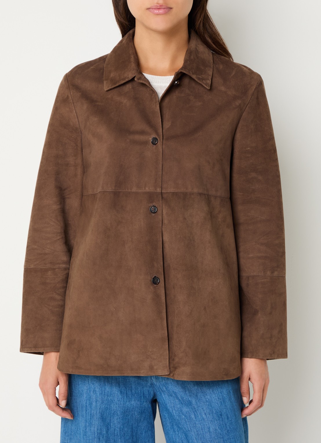 Max Mara Jack van zijde - detail 3 bruin