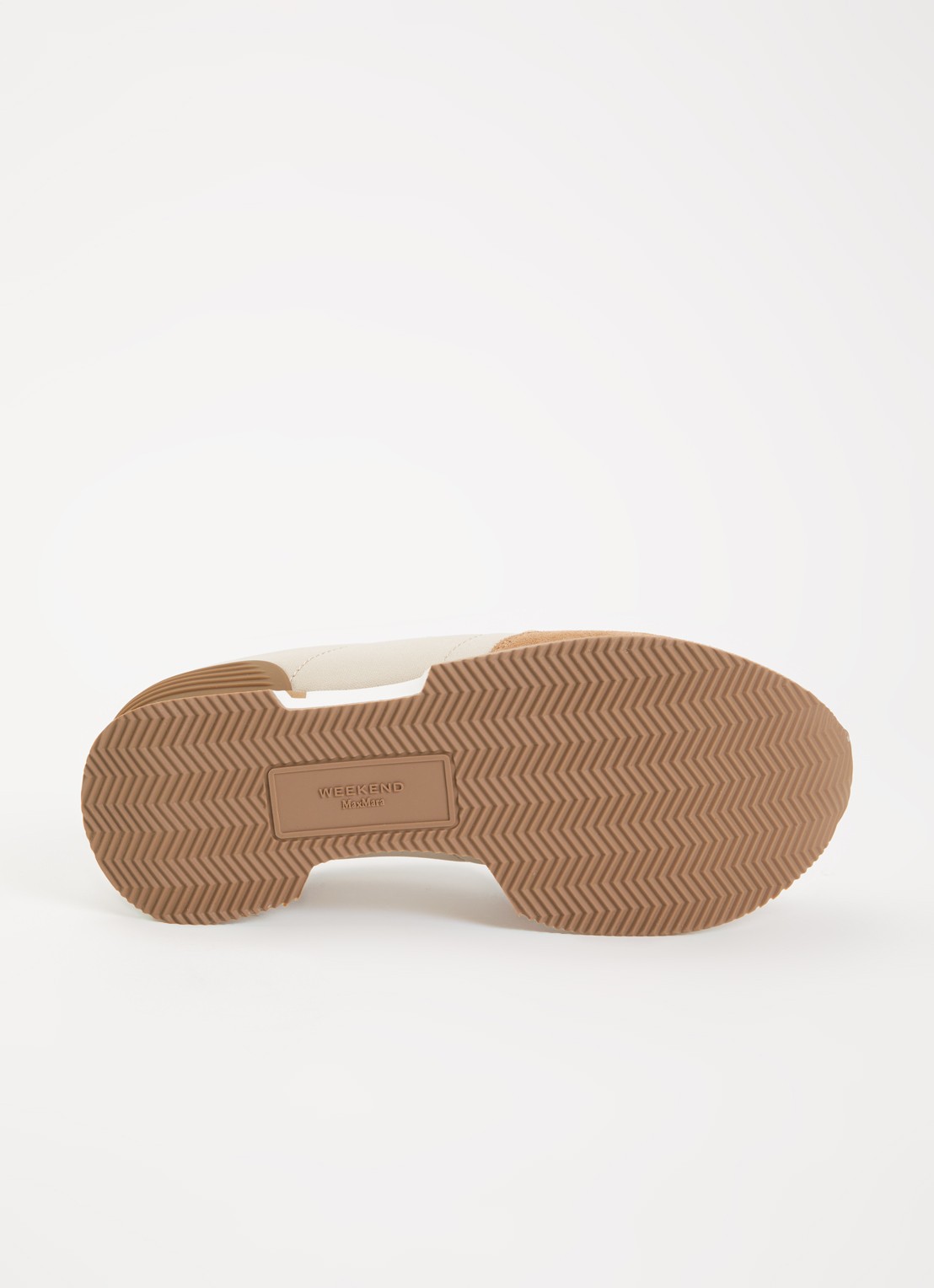 Max Mara Kazambra sneaker met leren details en logo - detail 5 beige