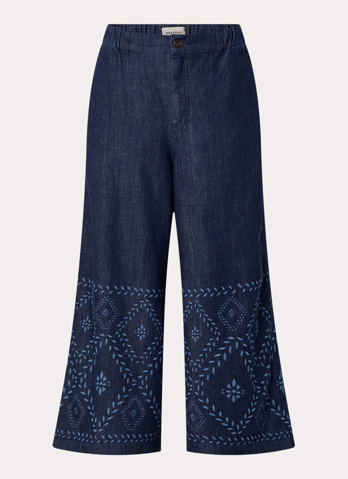 Max Mara Lampada high waist wide leg jeans met donkere wassing - voorkant 3 indigo