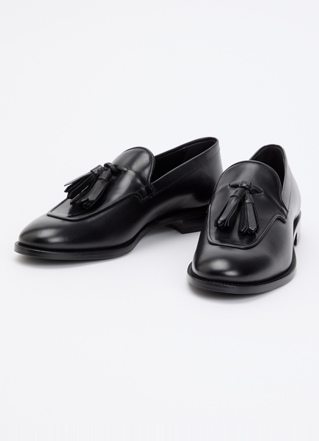 Max Mara Loafer van kalfsleer - detail zwart