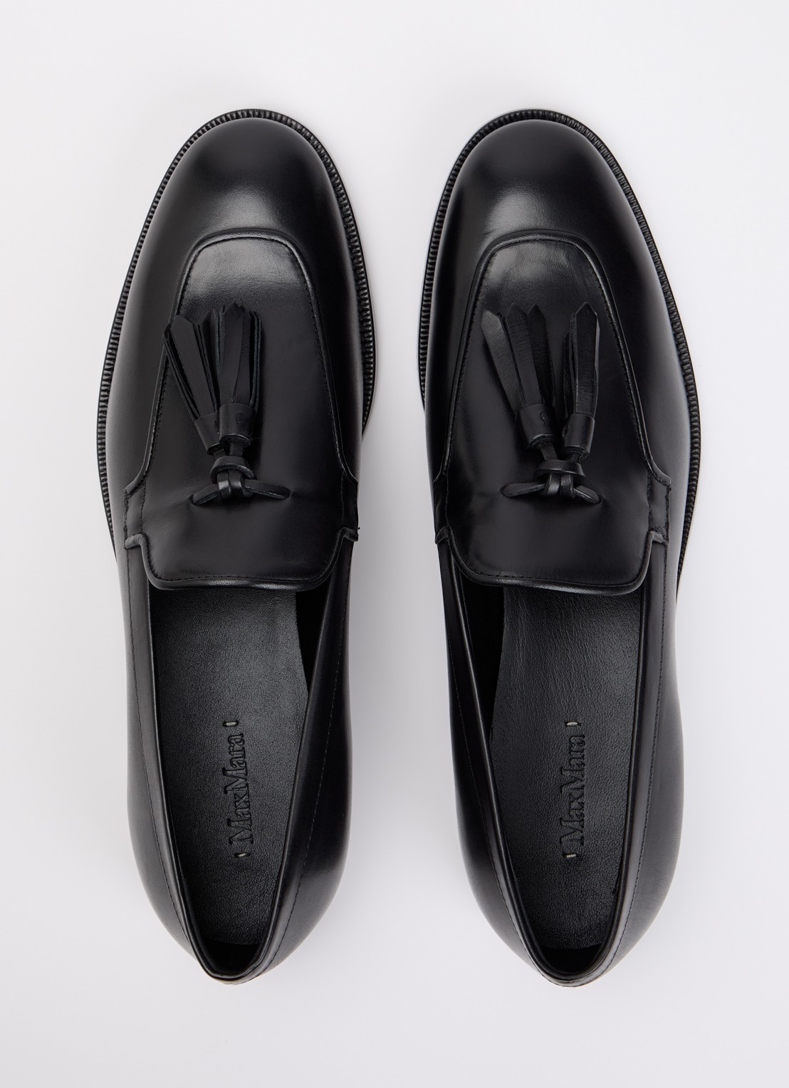 Max Mara Loafer van kalfsleer - detail 2 zwart