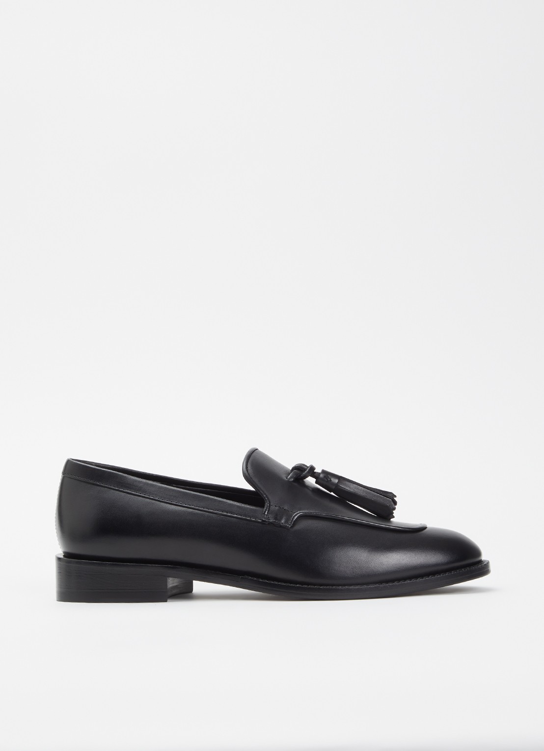 Max Mara Loafer van leer - voorkant 5 zwart