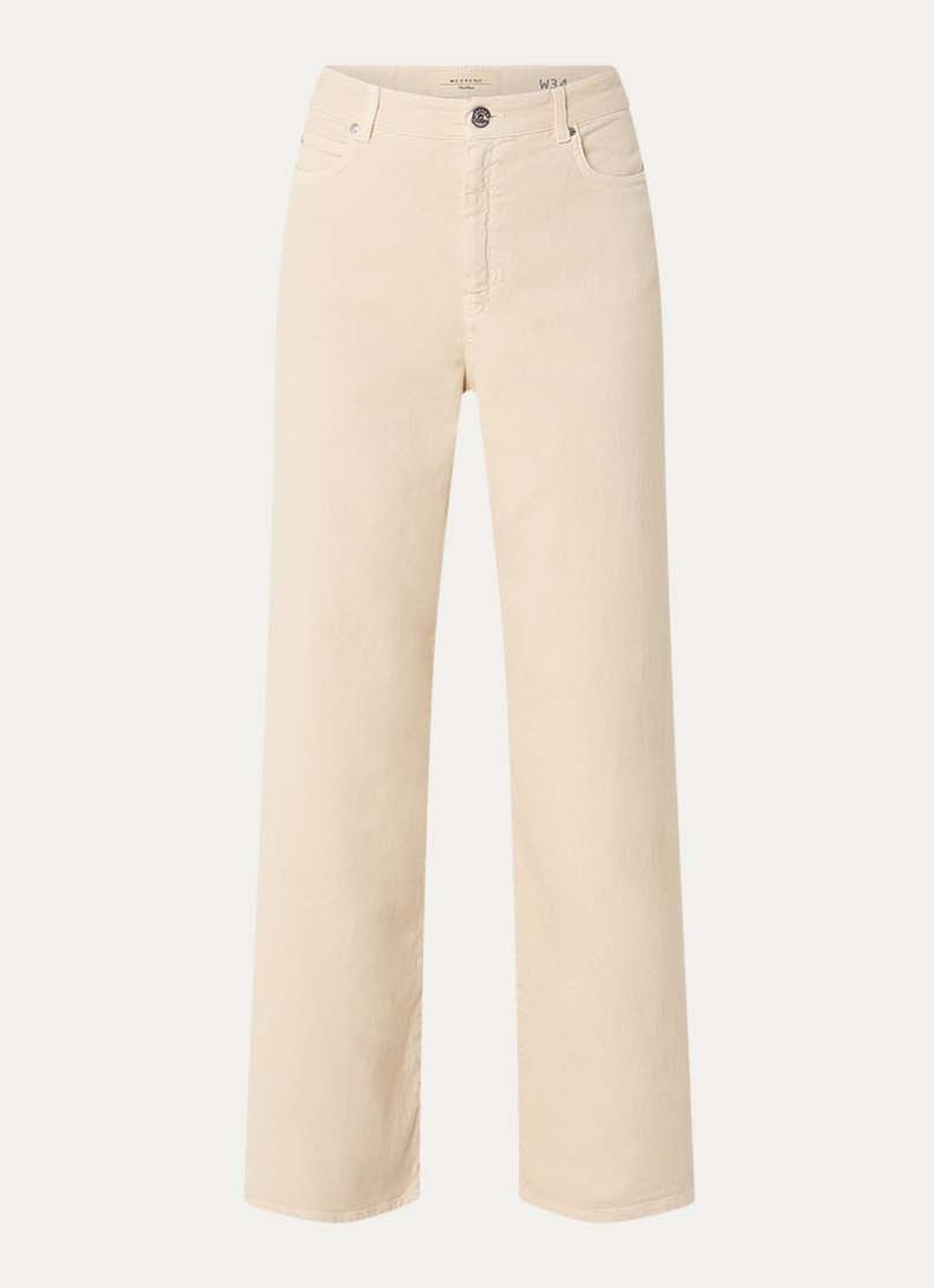 Max Mara Medina high waist straight leg jeans met gekleurde wassing - voorkant zand
