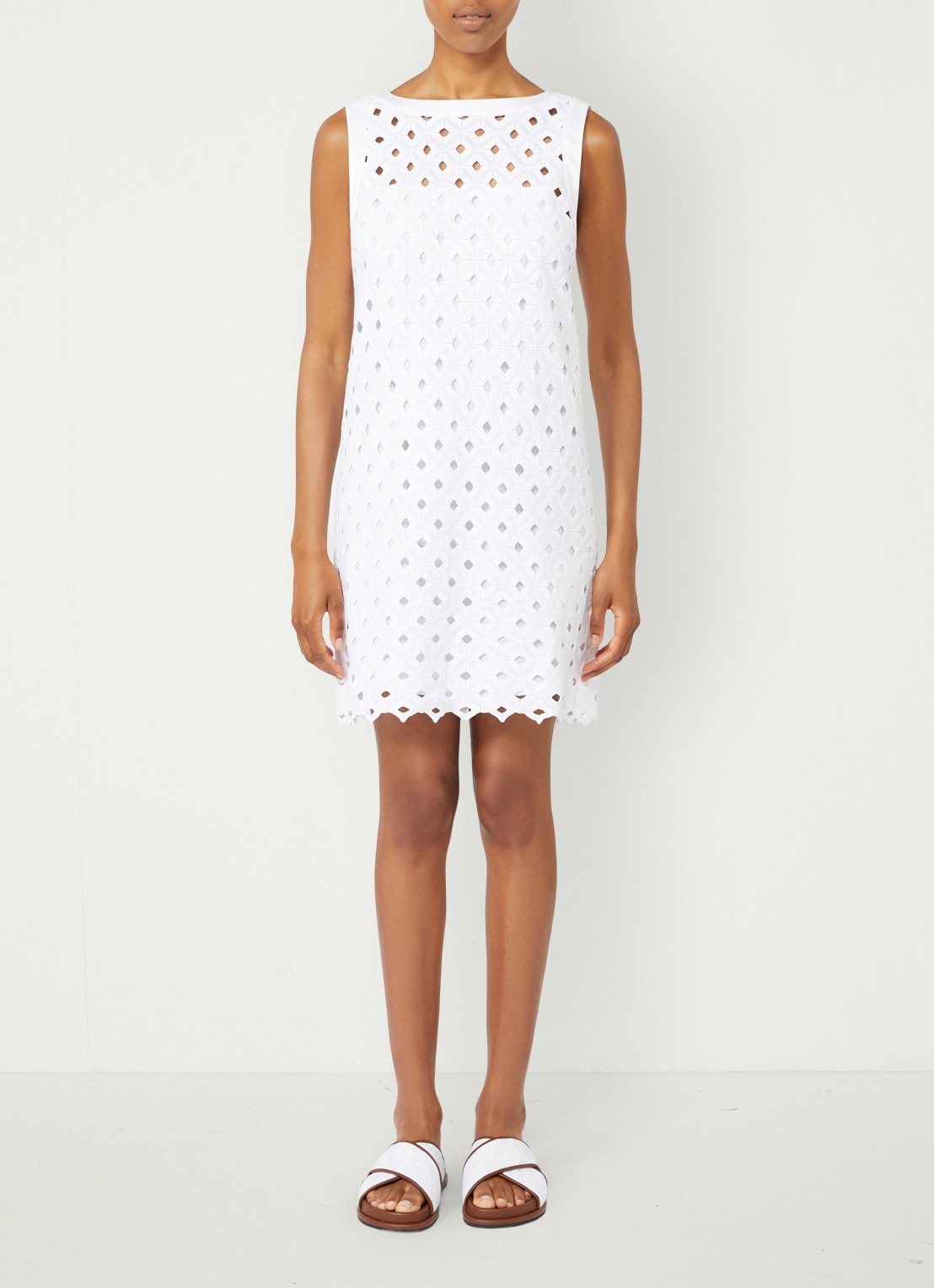 Max Mara Mini jurk met cut-out detail - detail 2 wit