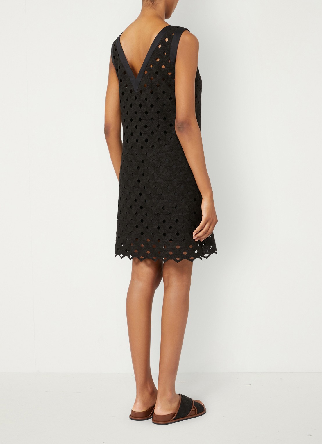 Max Mara Mini jurk met cut-out detail - achterkant 4 zwart