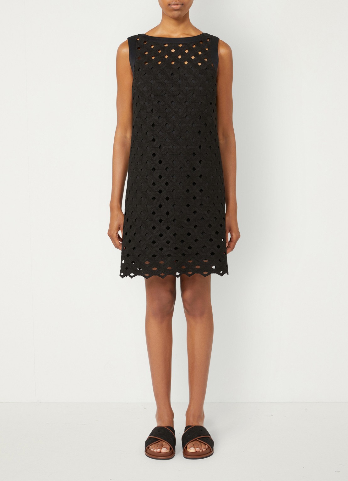 Max Mara Mini jurk met cut-out detail - detail zwart