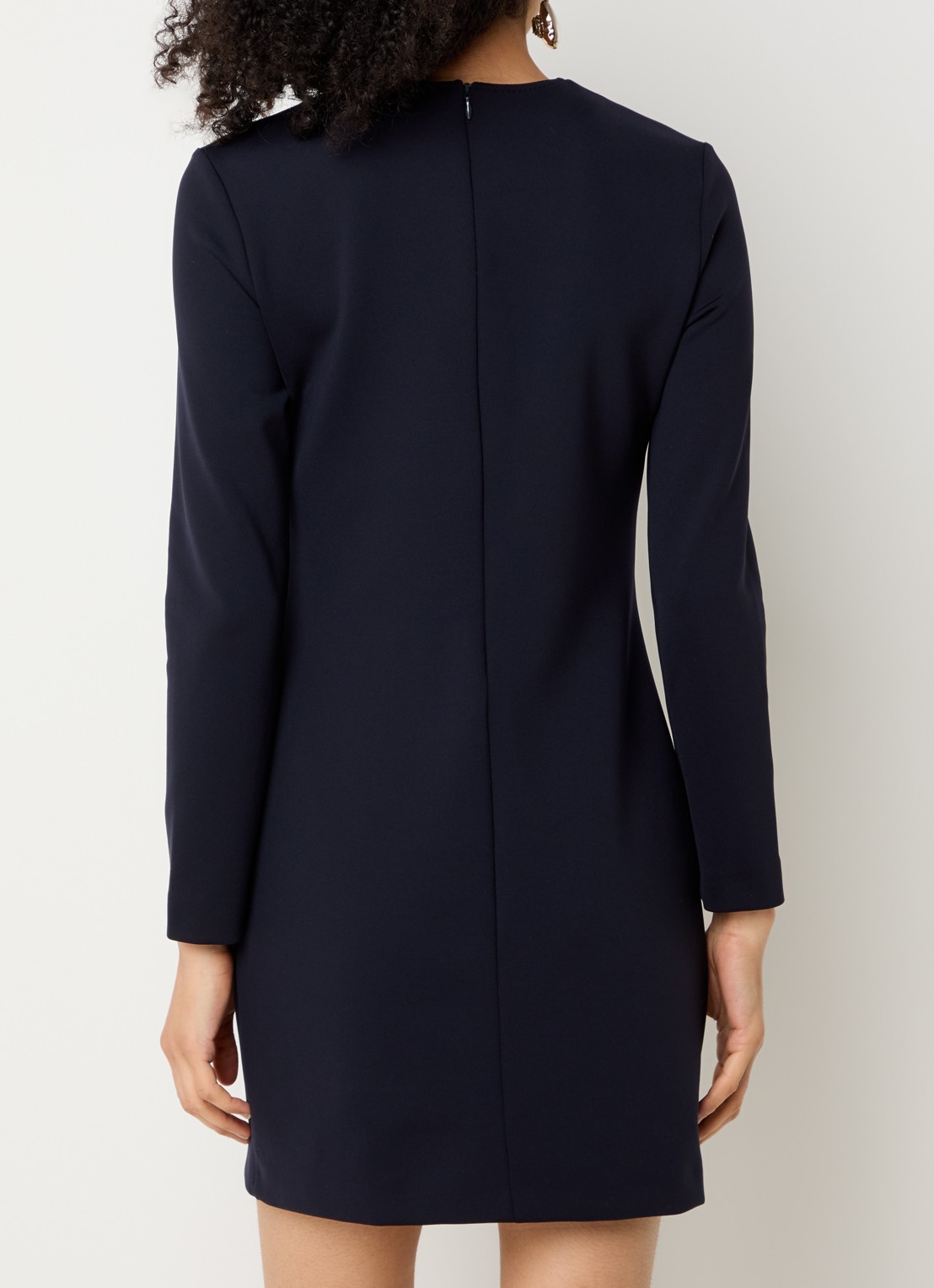 Max Mara Mini jurk met stretch - achterkant donkerblauw