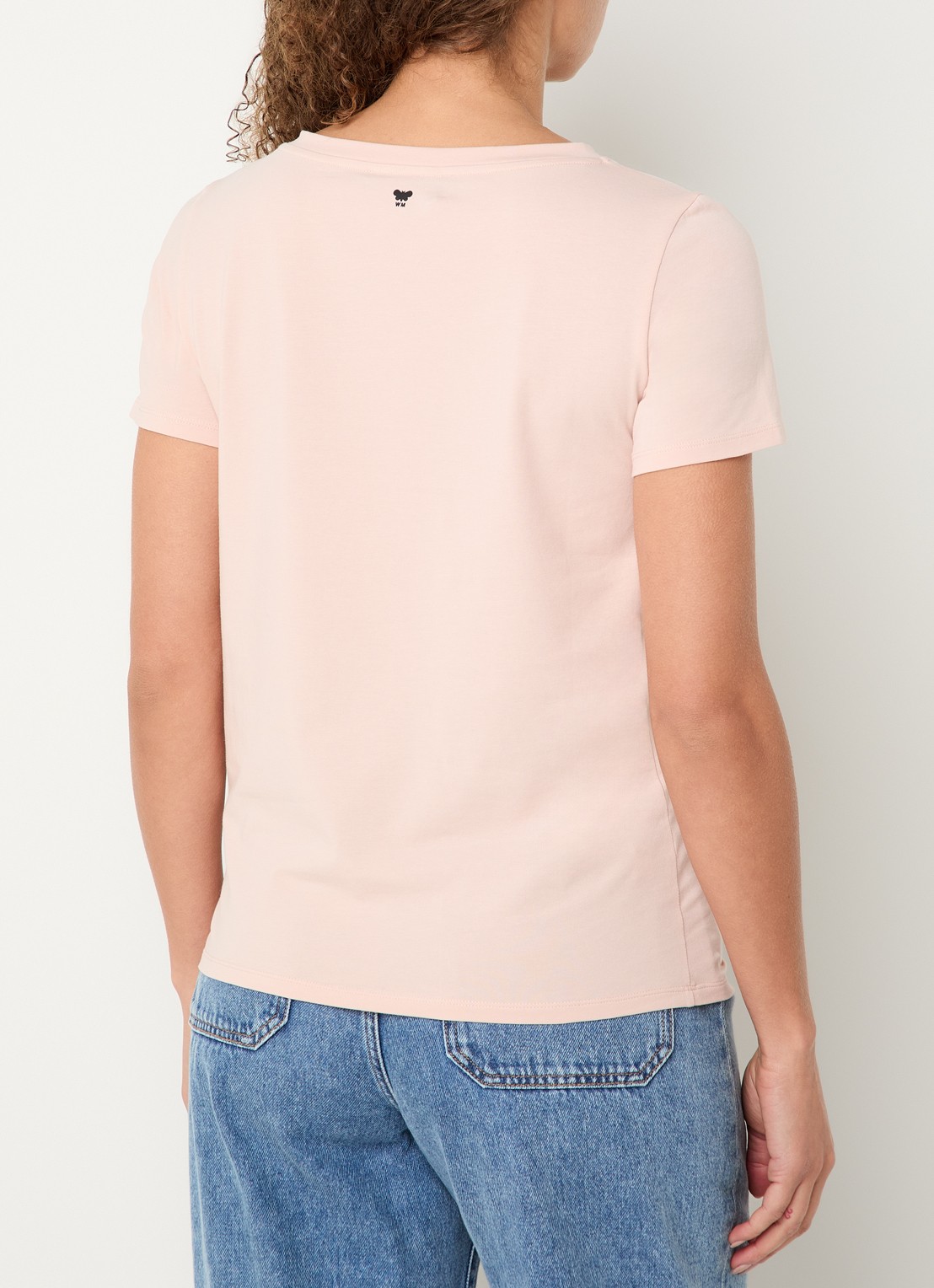Max Mara Multib T-shirt met ronde hals - achterkant 2 lichtroze