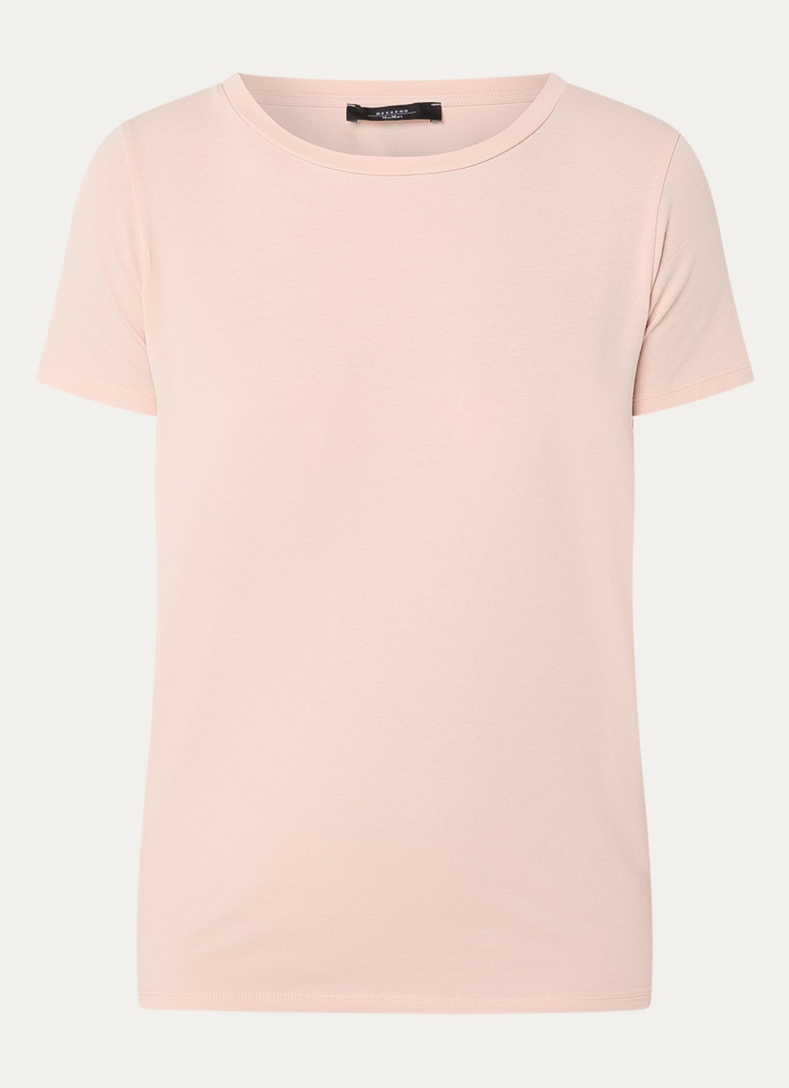 Max Mara Multib T-shirt met ronde hals - voorkant 3 lichtroze