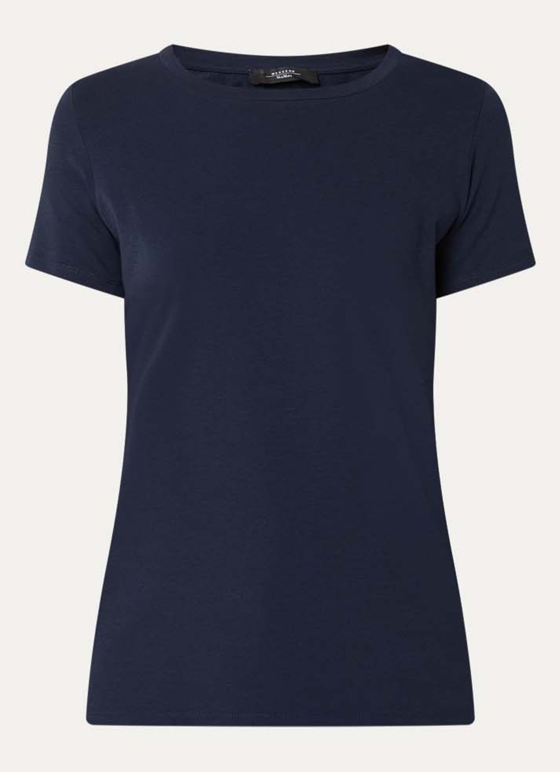 Max Mara Multib T-shirt met ronde hals - voorkant 2 donkerblauw