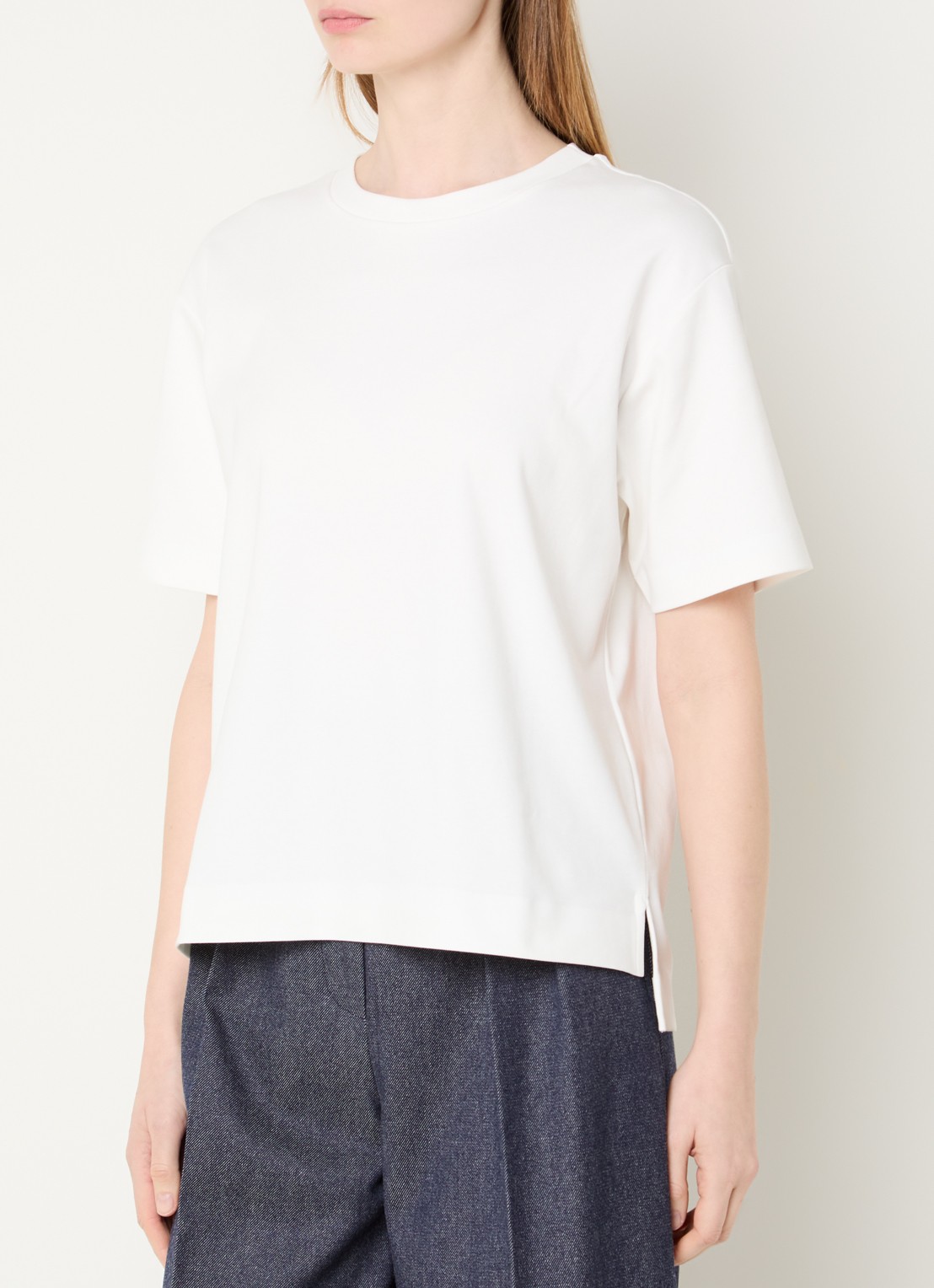 Max Mara Multid T-shirt met ronde hals - detail 3 wit