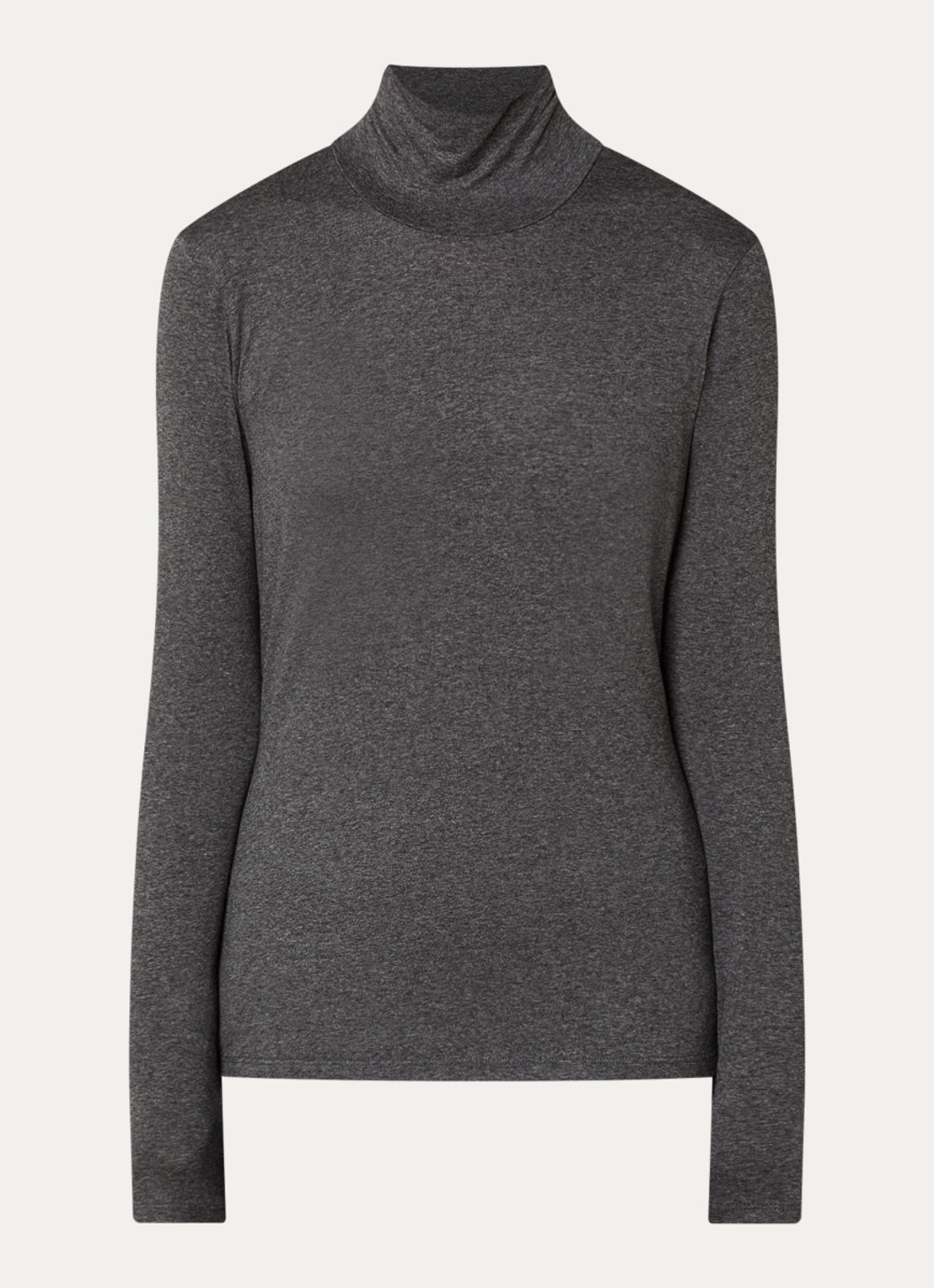 Max Mara Multif top van jersey met col - voorkant donkergrijs