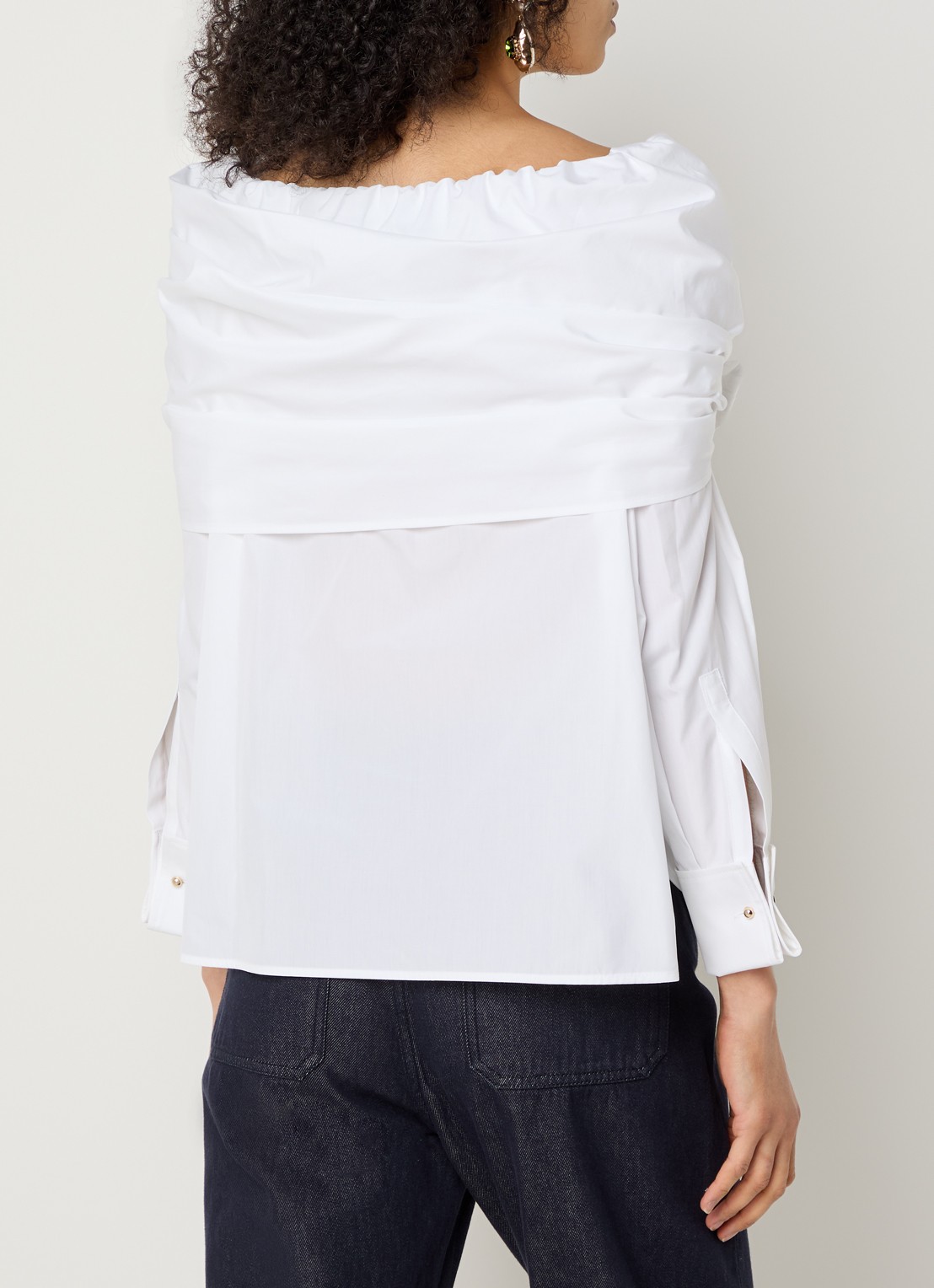 Max Mara Off-shoulder tuniek met strik detail - achterkant 4 wit