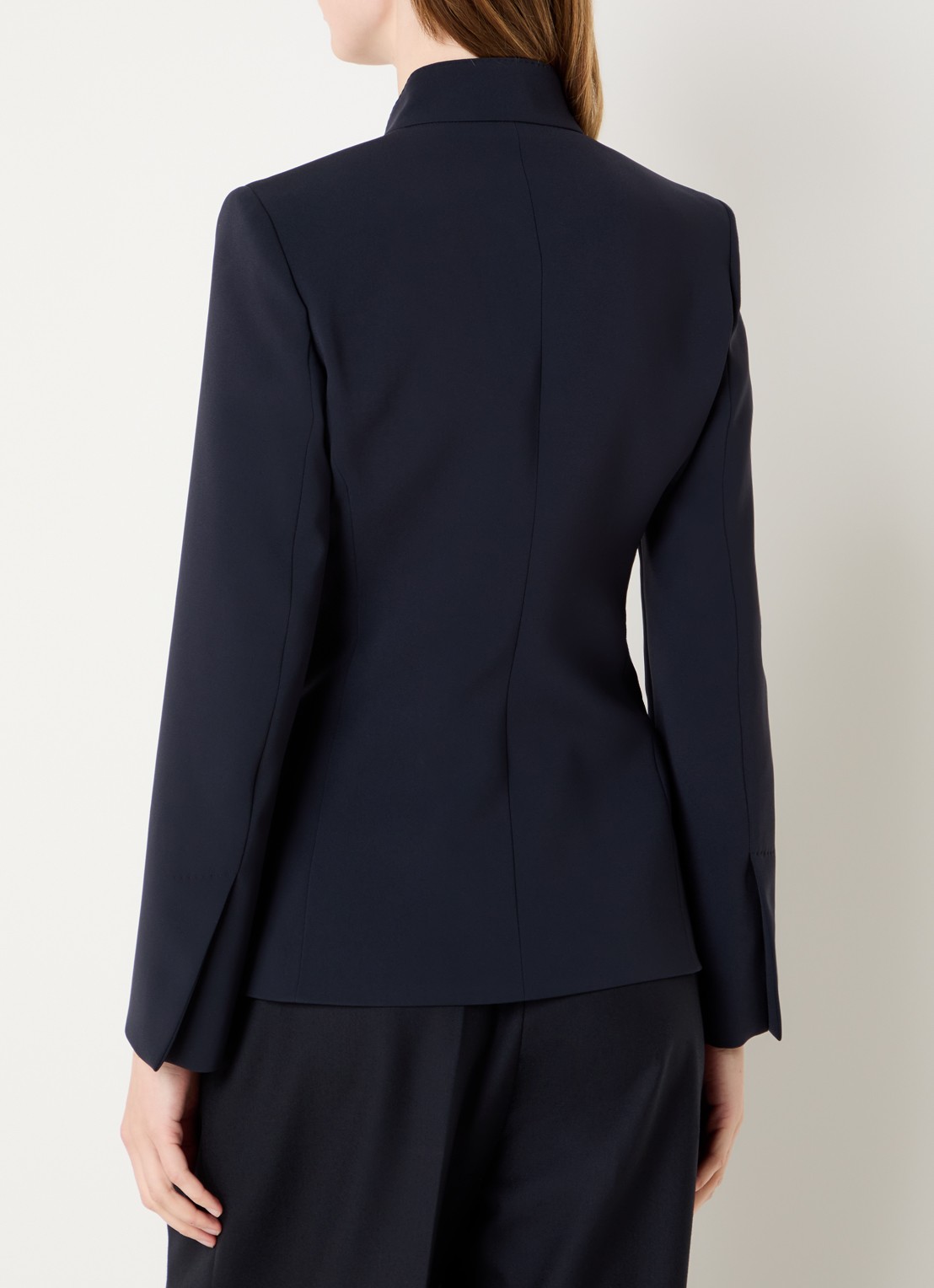 Max Mara Palo blazer met gestrikt detail - achterkant 4 donkerblauw