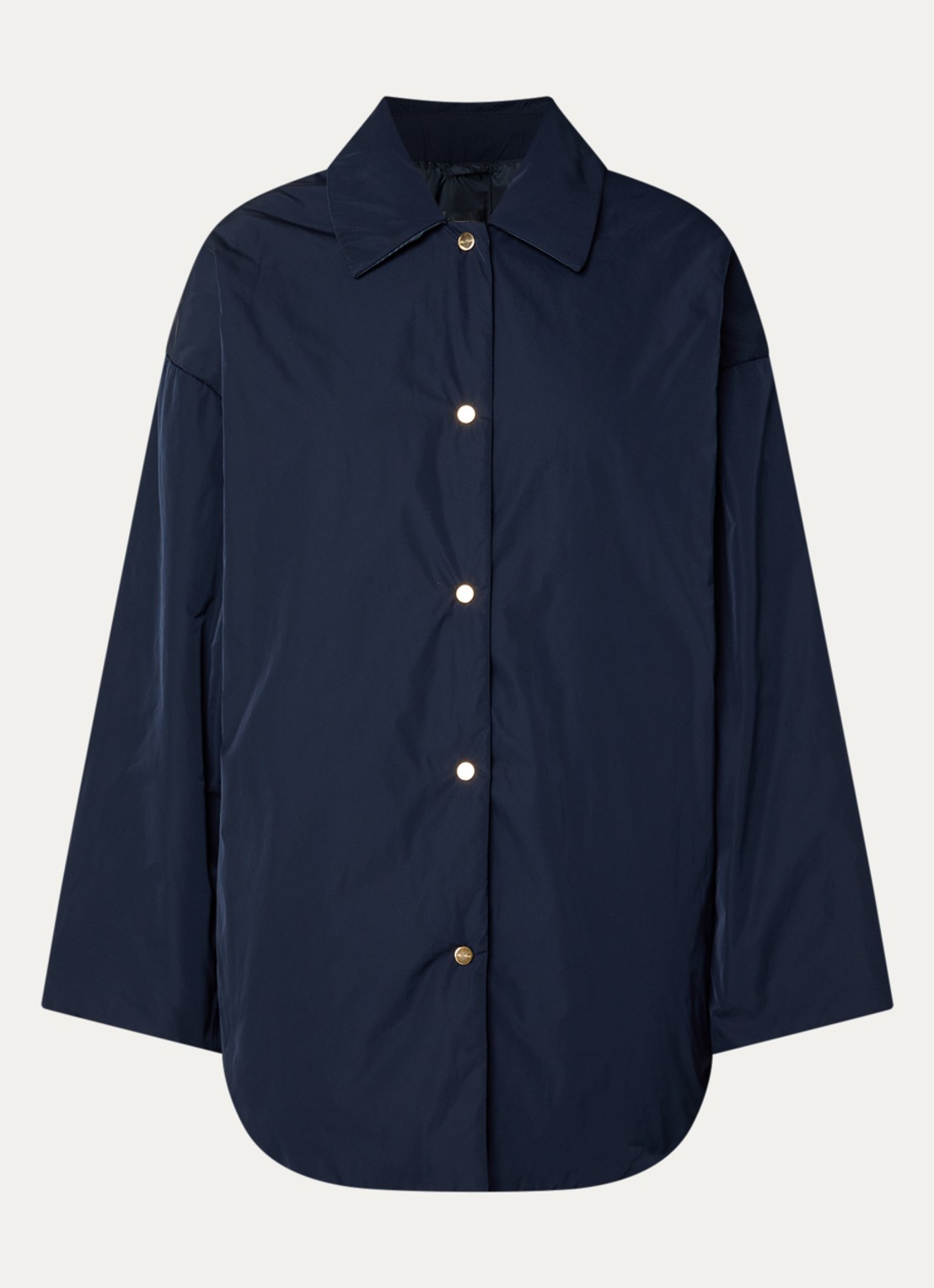 Max Mara Parka met steekzakken - voorkant donkerblauw