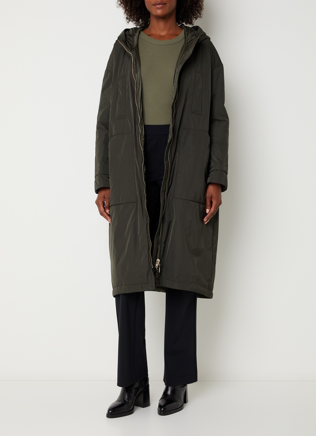 Max Mara Parka met steekzakken - detail 5 khaki